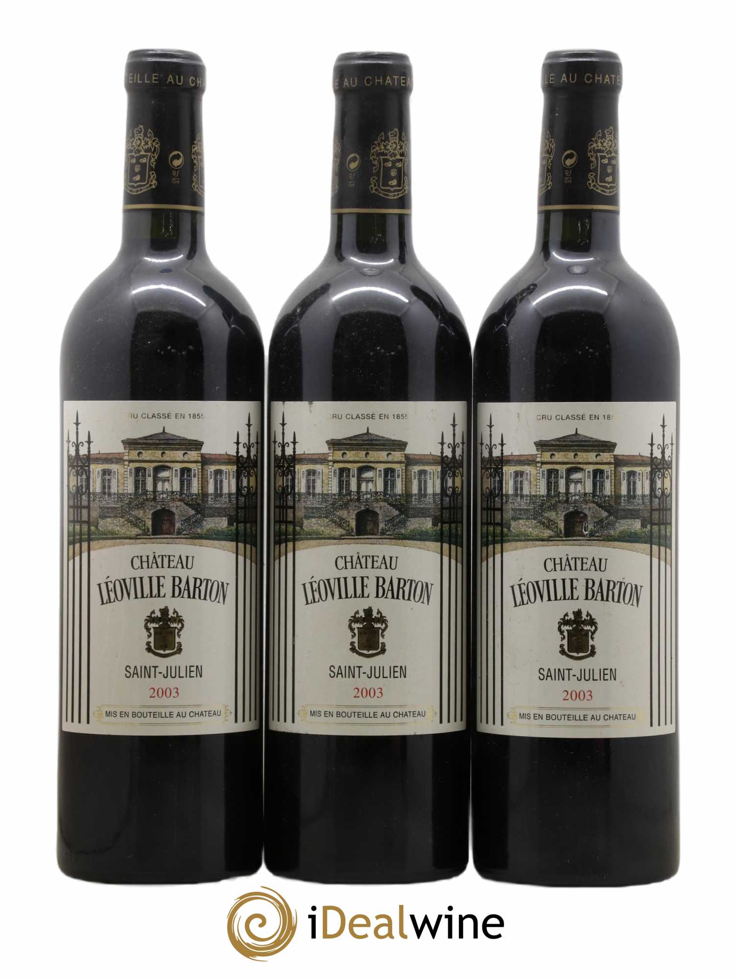 Château Léoville Barton 2ème Grand Cru Classé 2003 - Lot of 3 bottles - 0