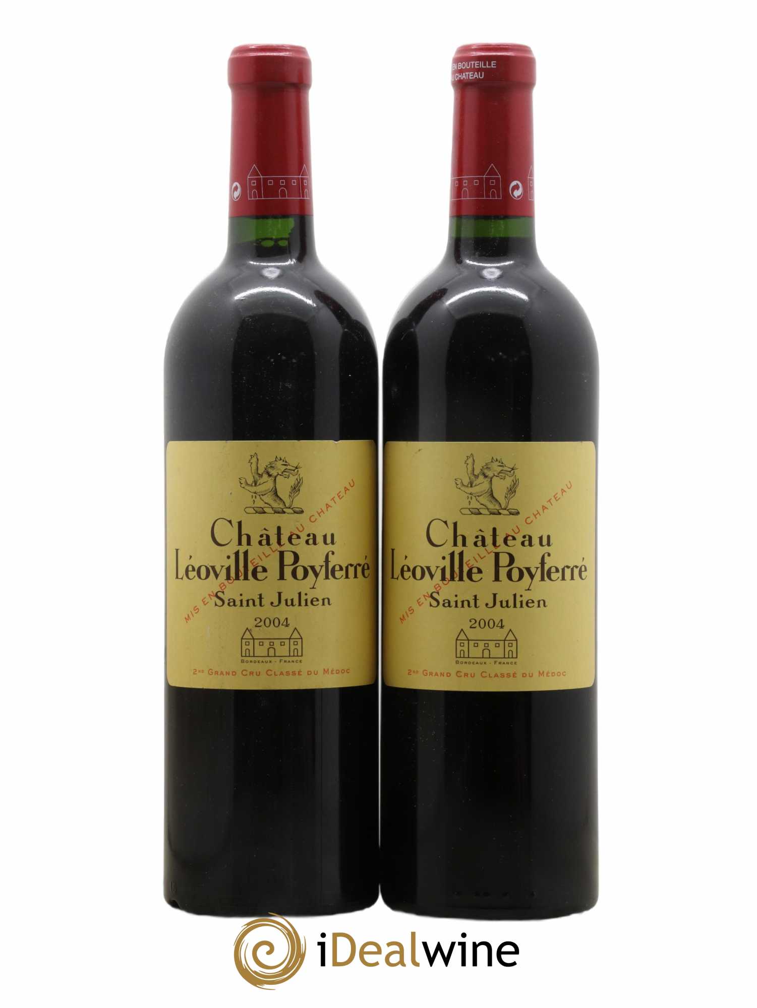 Château Léoville Poyferré 2ème Grand Cru Classé 2004 - Lot de 2 bouteilles - 0
