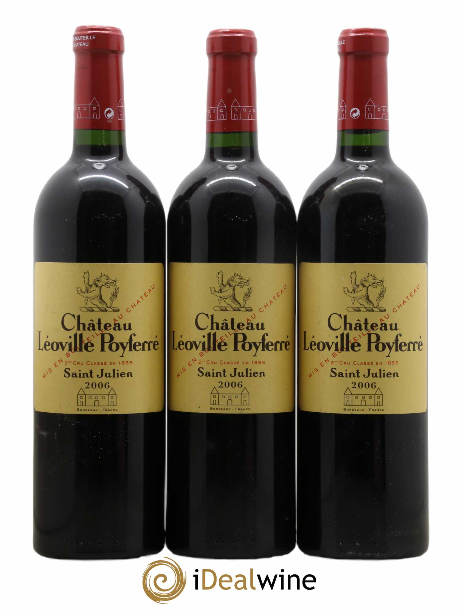 Château Léoville Poyferré 2ème Grand Cru Classé 2006 - Lot de 3 bouteilles - 0