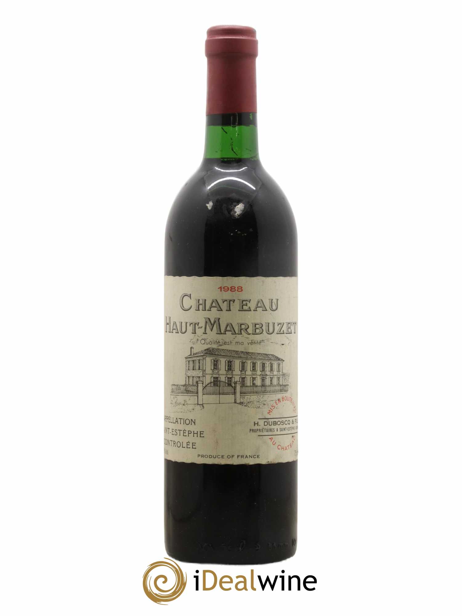 Château Haut Marbuzet 1988 - Lot de 1 bouteille - 0