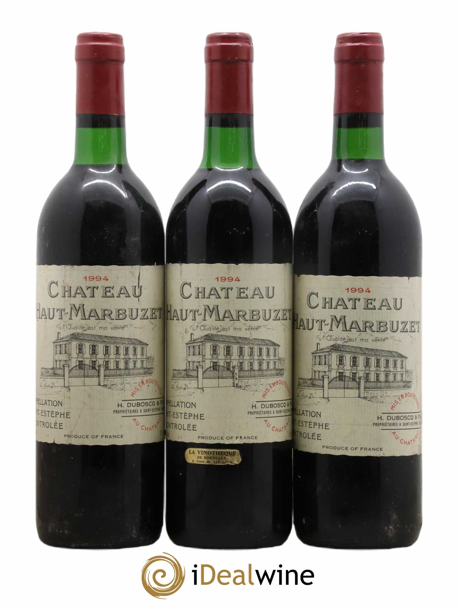 Château Haut Marbuzet 1994 - Lot de 3 bouteilles - 0