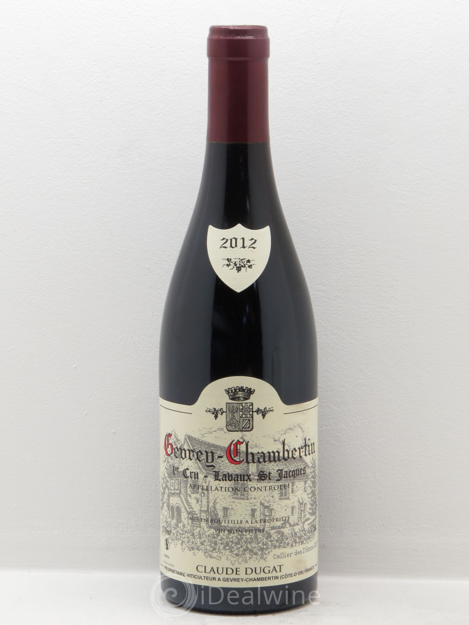 Gevrey-Chambertin 1er Cru Lavaux Saint-Jacques Claude Dugat 2012 - Lot de 1 bouteille - 0