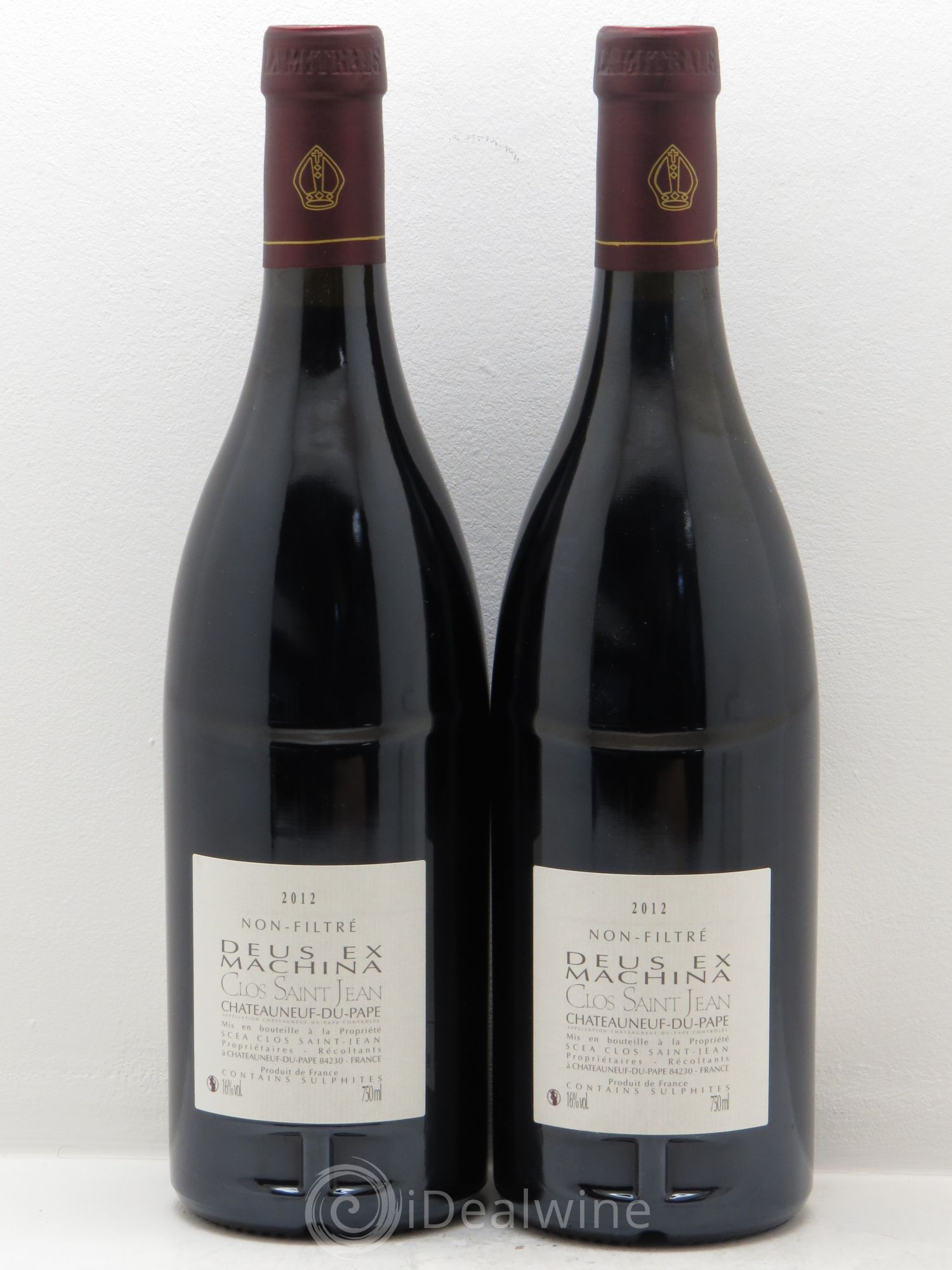 Châteauneuf-du-Pape Clos Saint-Jean Deus Ex Machina Pascal et Vincent Maurel 2012 - Lot de 2 bouteilles - 1