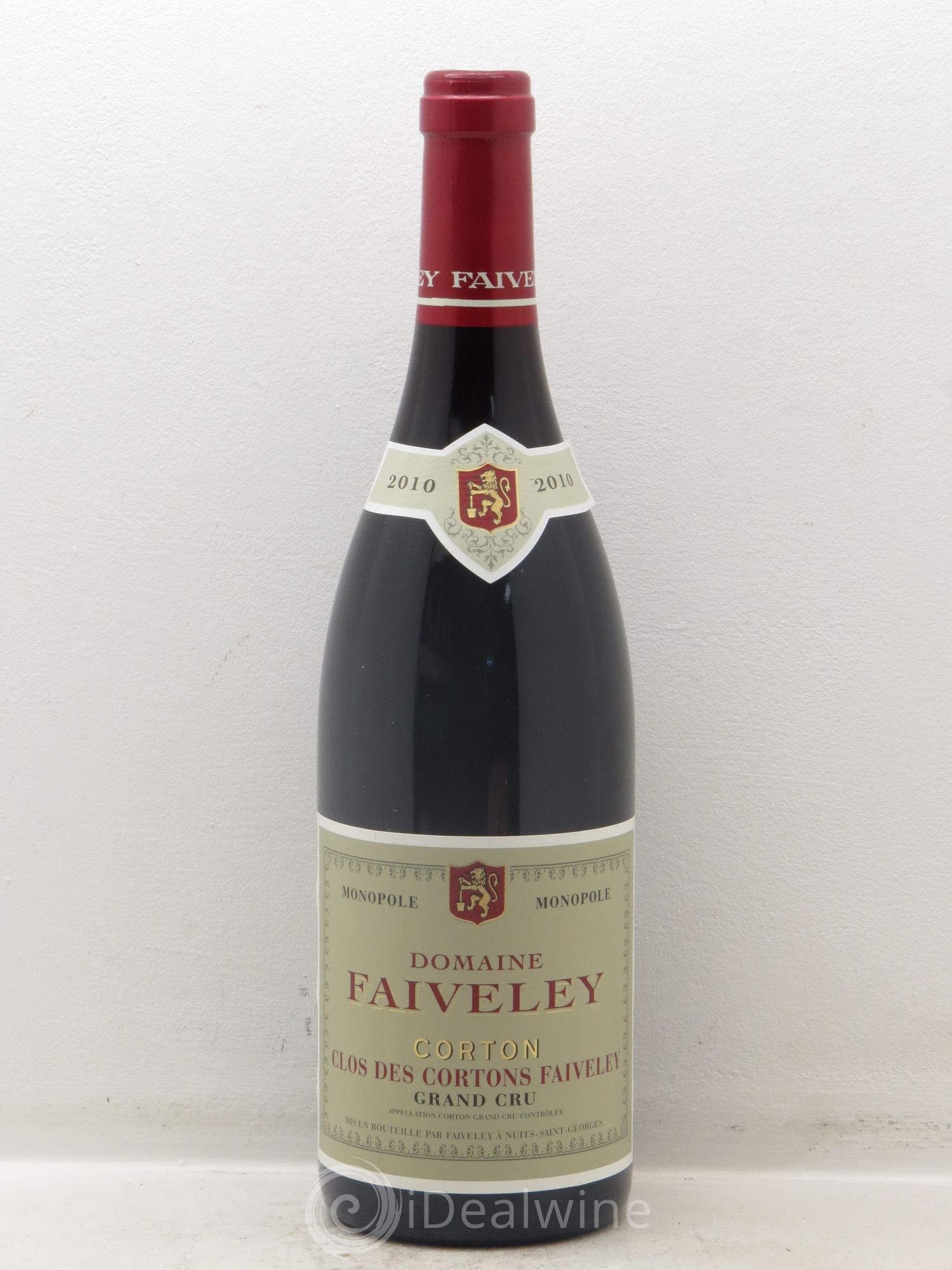 Corton Grand Cru Clos des Cortons Faiveley 2010 - Lot de 1 bouteille - 0