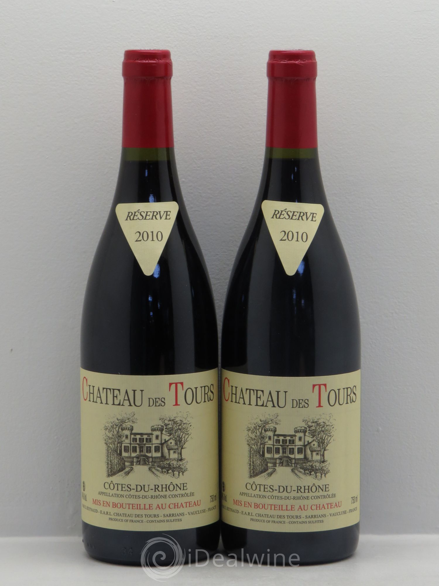 Côtes-du-Rhône Château des Tours Emmanuel Reynaud 2010 - Lot de 2 bouteilles - 0