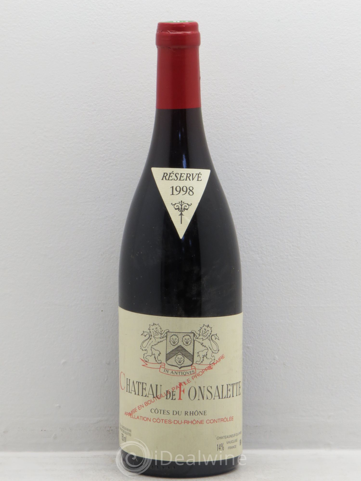 Côtes-du-Rhône Château de Fonsalette Emmanuel Reynaud 1998 - Lot de 1 bouteille - 0