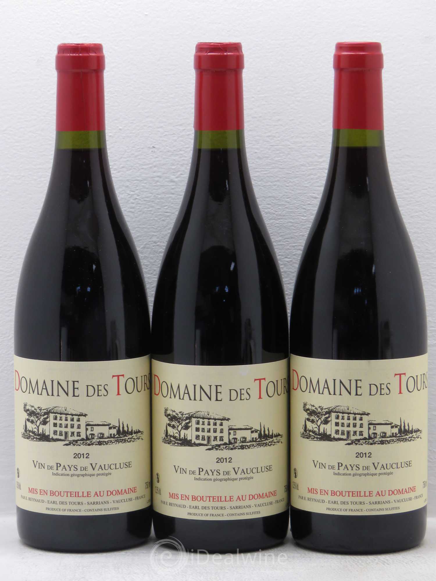 IGP Vaucluse (Vin de Pays de Vaucluse) Domaine des Tours Emmanuel Reynaud 2012 - Lotto di 3 bottiglie - 0