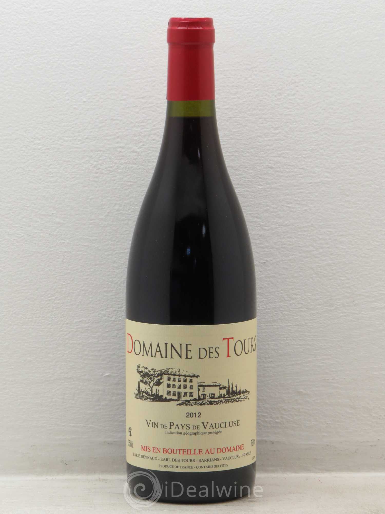 IGP Vaucluse (Vin de Pays de Vaucluse) Domaine des Tours Emmanuel Reynaud 2012 - Lot de 1 bouteille - 0