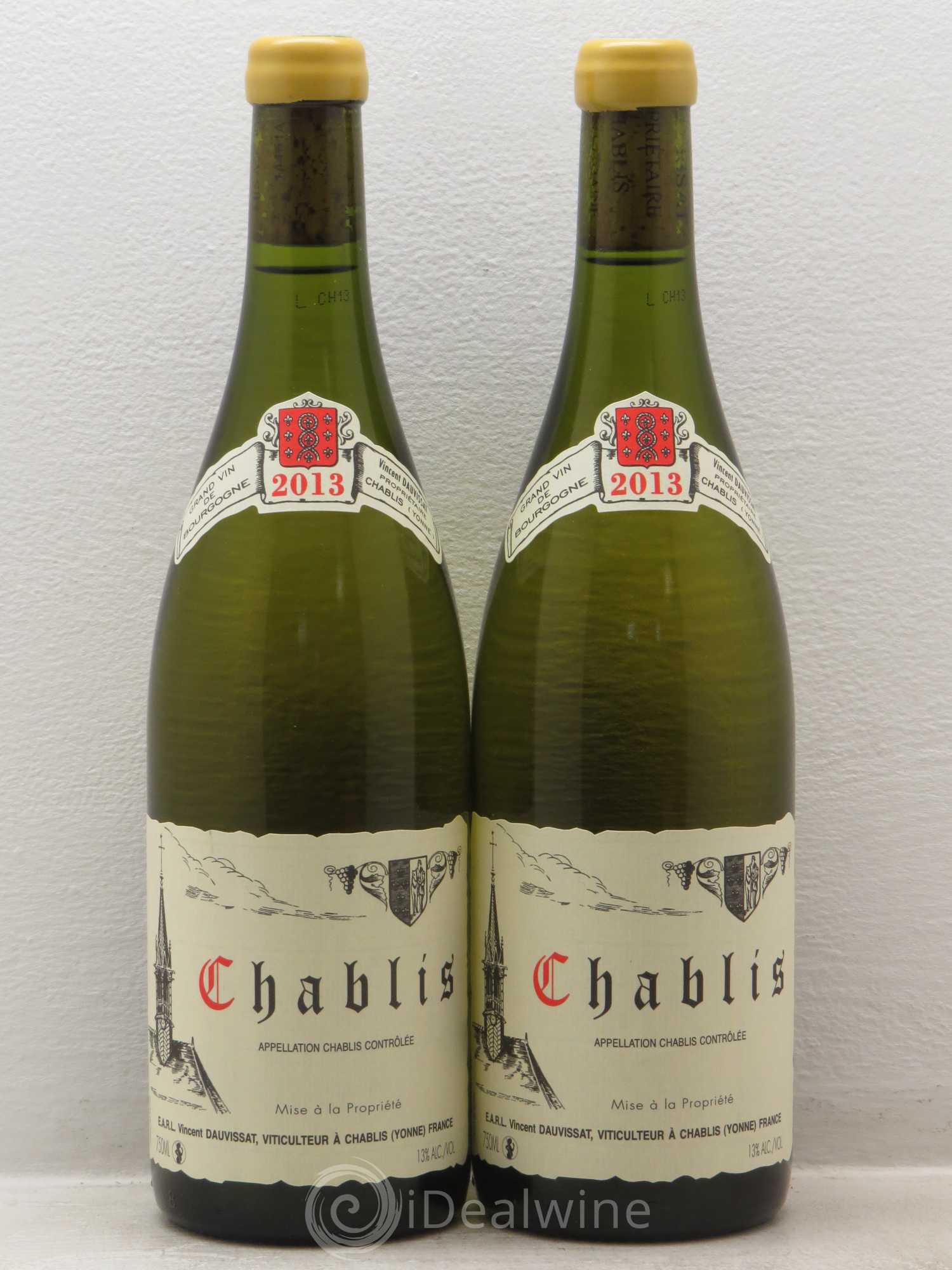 Chablis Vincent Dauvissat (Domaine) 2013 - Lot de 2 bouteilles - 0