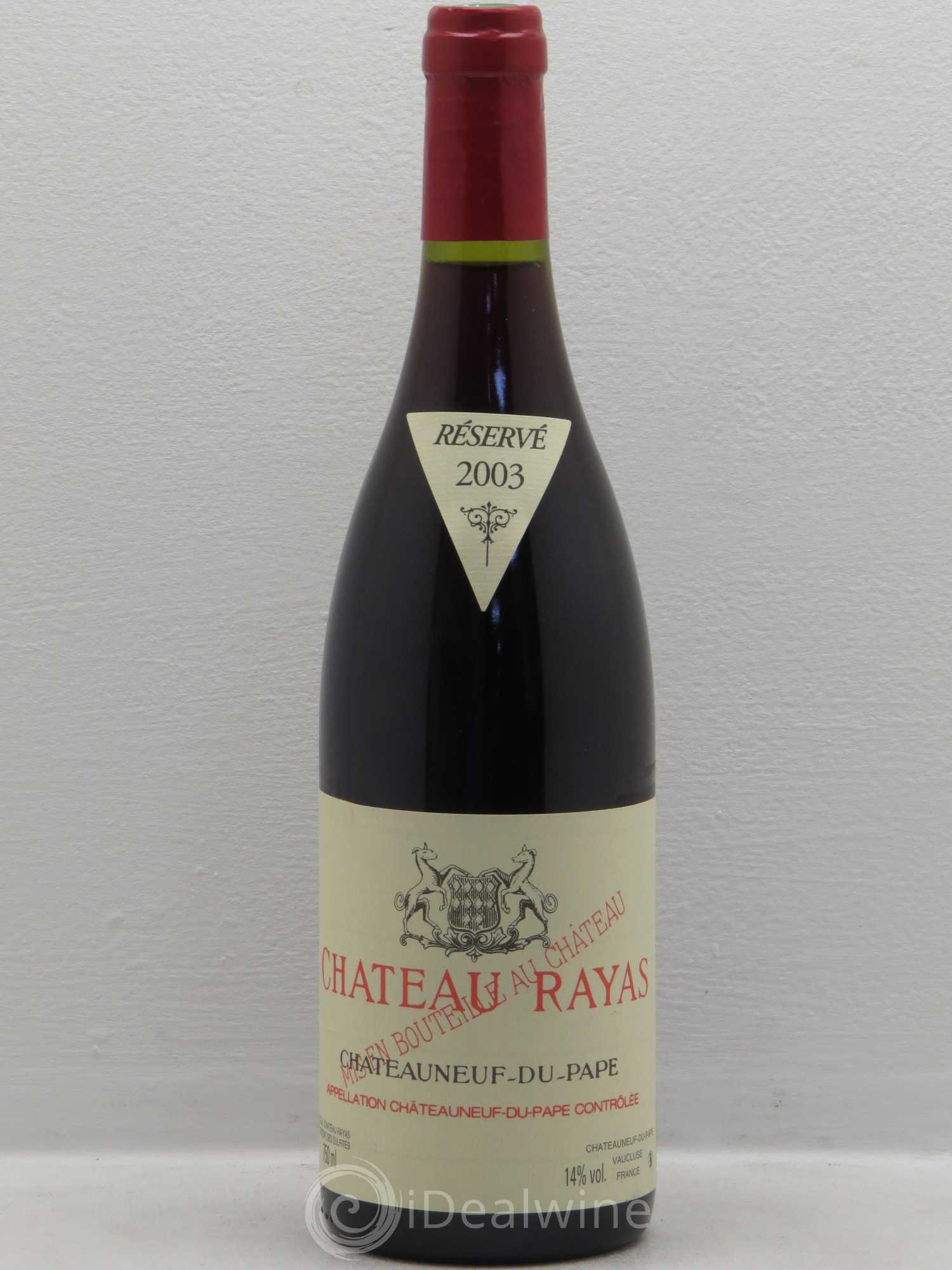 Châteauneuf-du-Pape Château Rayas Emmanuel Reynaud 2003 - Lot de 1 bouteille - 0