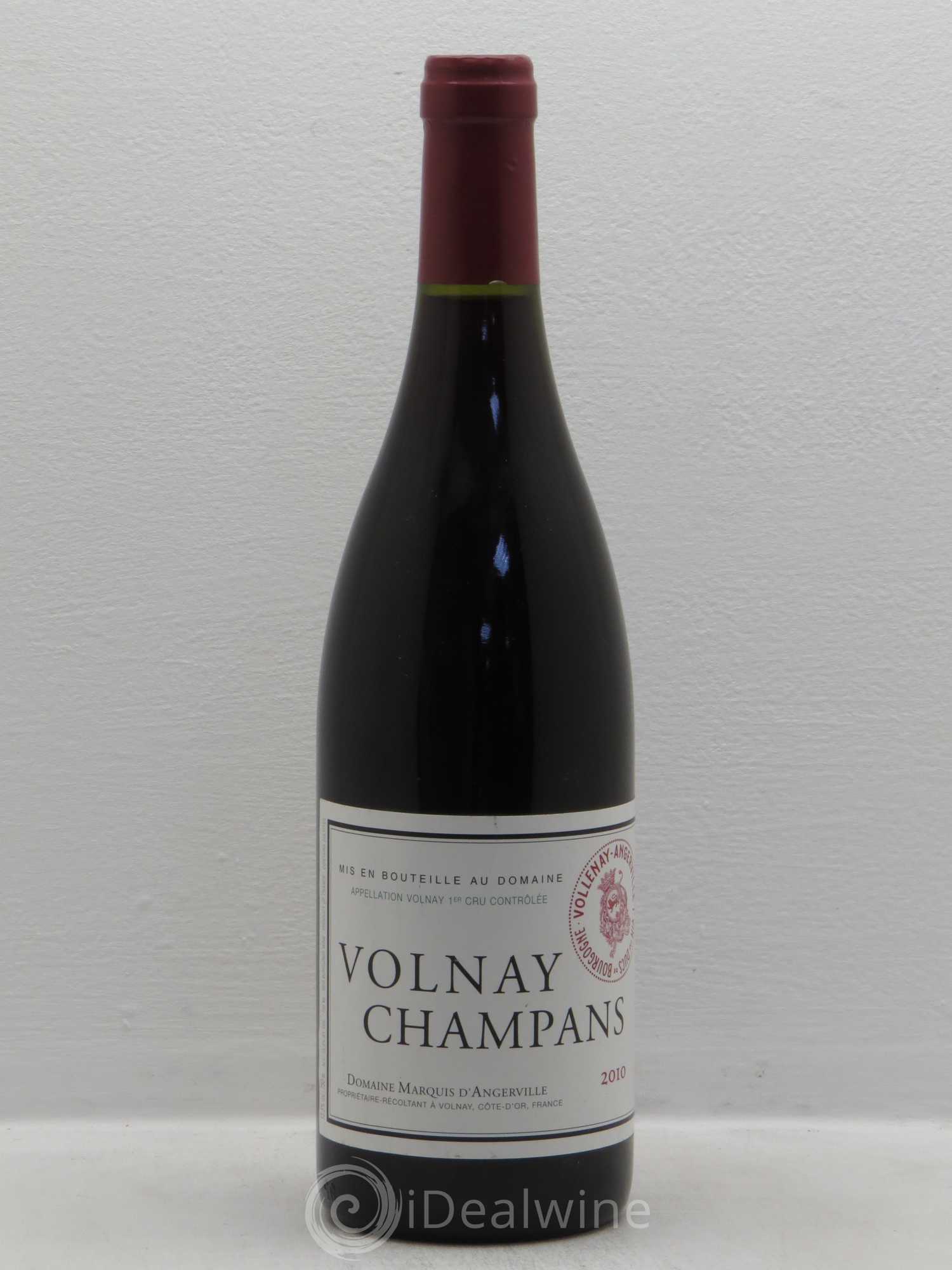 Volnay 1er Cru Champans Marquis d'Angerville (Domaine) 2010 - Lot de 1 bouteille - 0