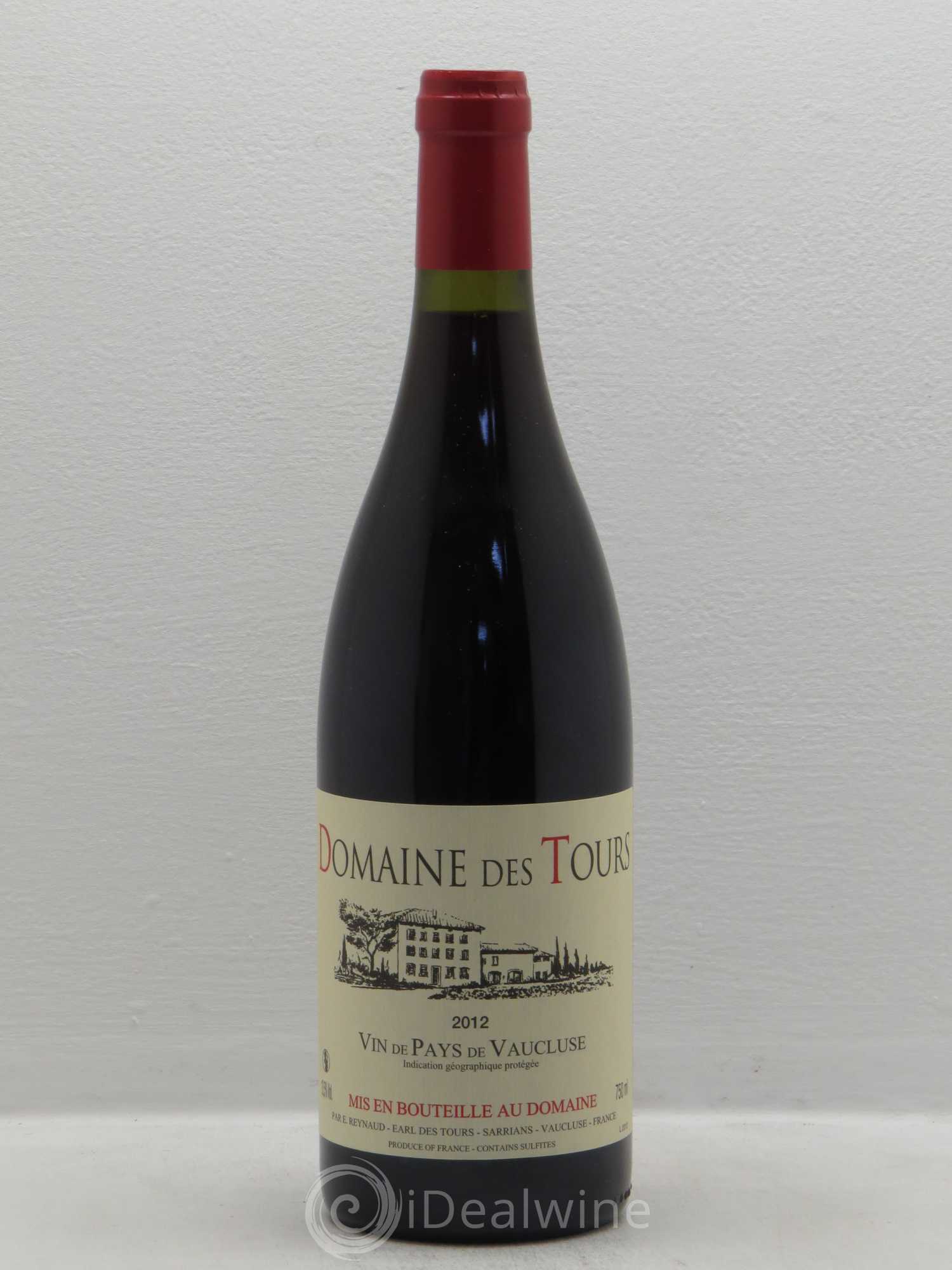 IGP Vaucluse (Vin de Pays de Vaucluse) Domaine des Tours Emmanuel Reynaud 2012 - Lot de 1 bouteille - 0
