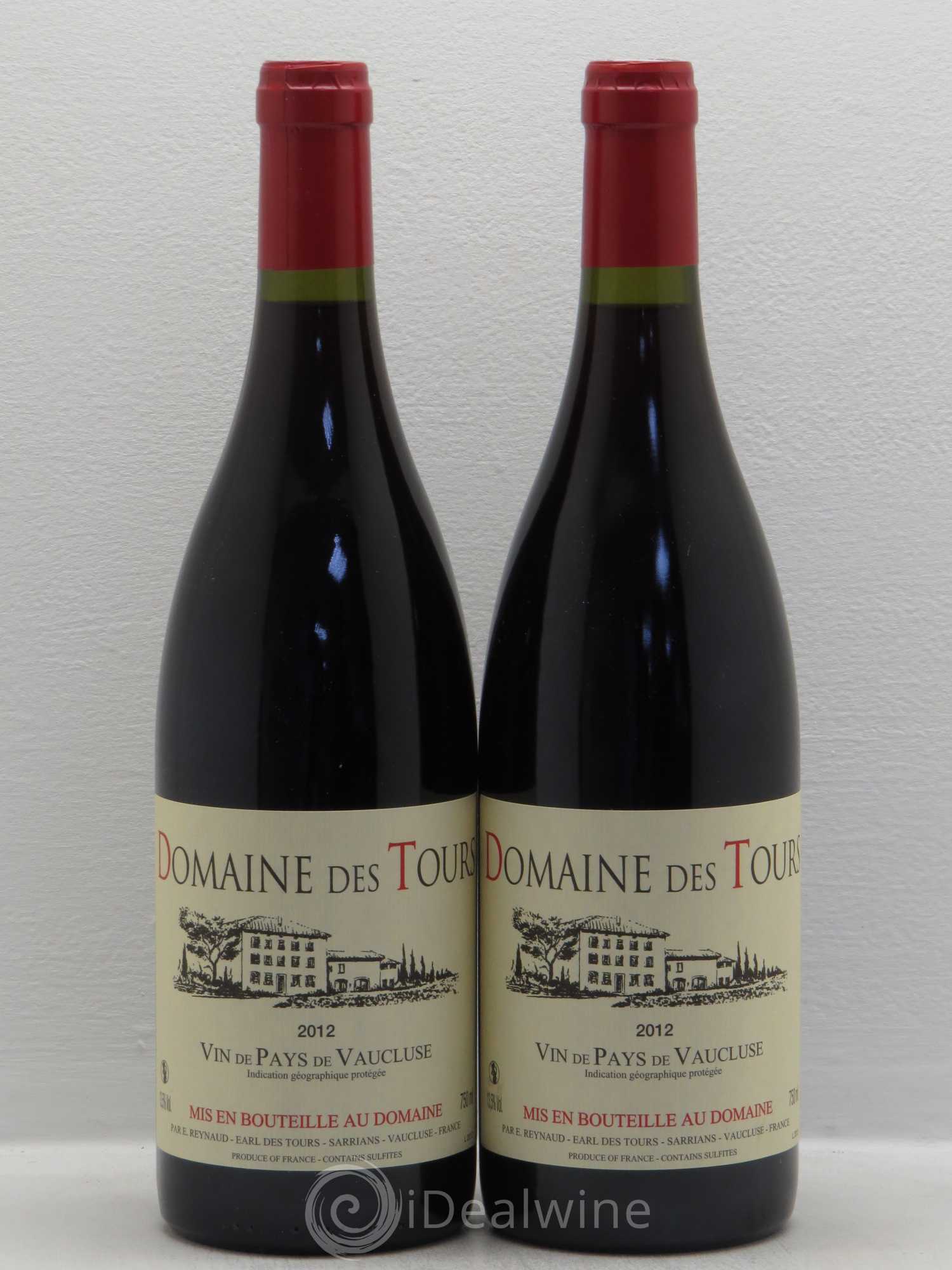 IGP Vaucluse (Vin de Pays de Vaucluse) Domaine des Tours Emmanuel Reynaud 2012 - Lot de 2 bouteilles - 0