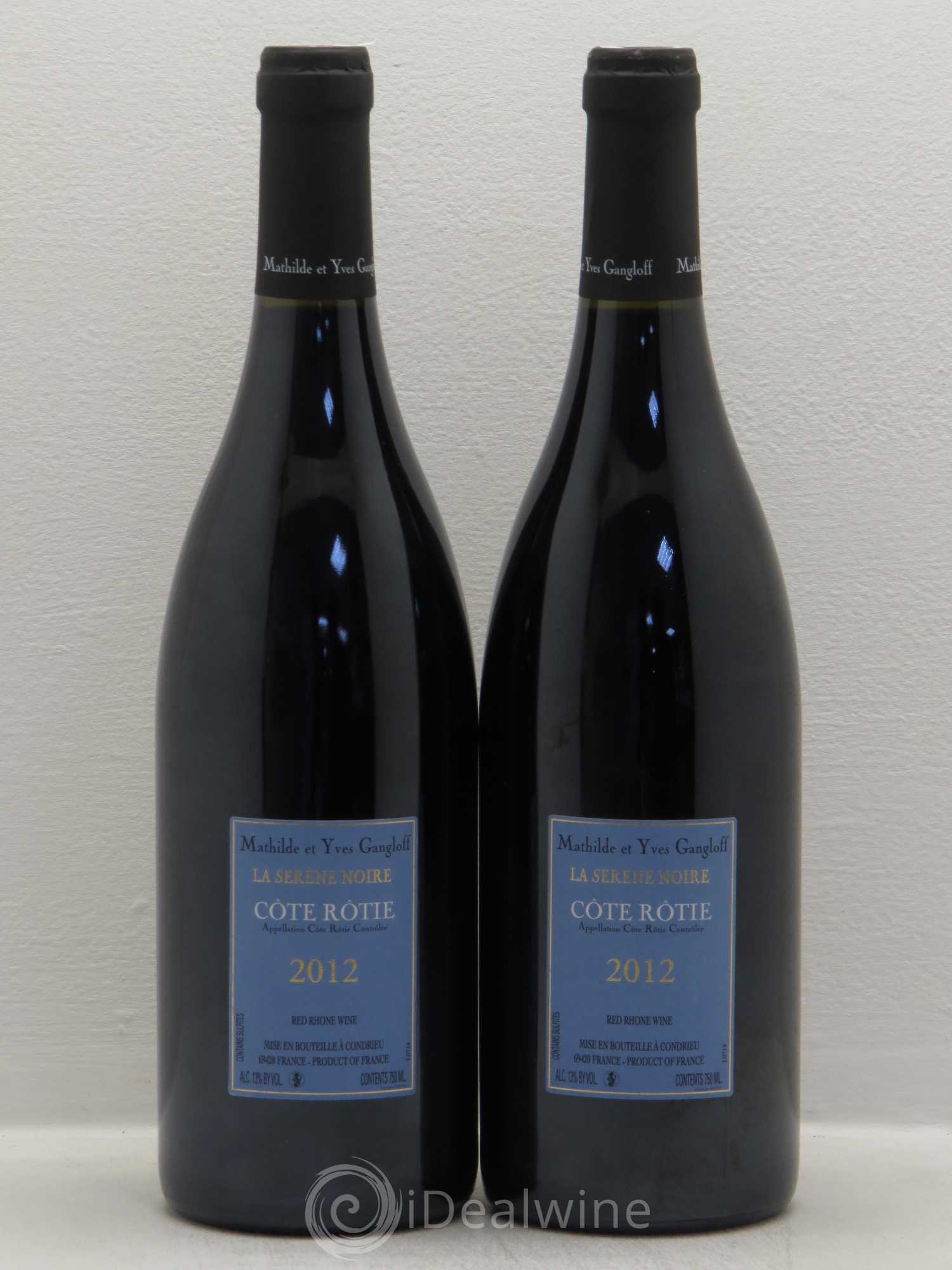 Côte-Rôtie La Sereine Noire Gangloff (Domaine) 2012 - Lot de 2 bouteilles - 1