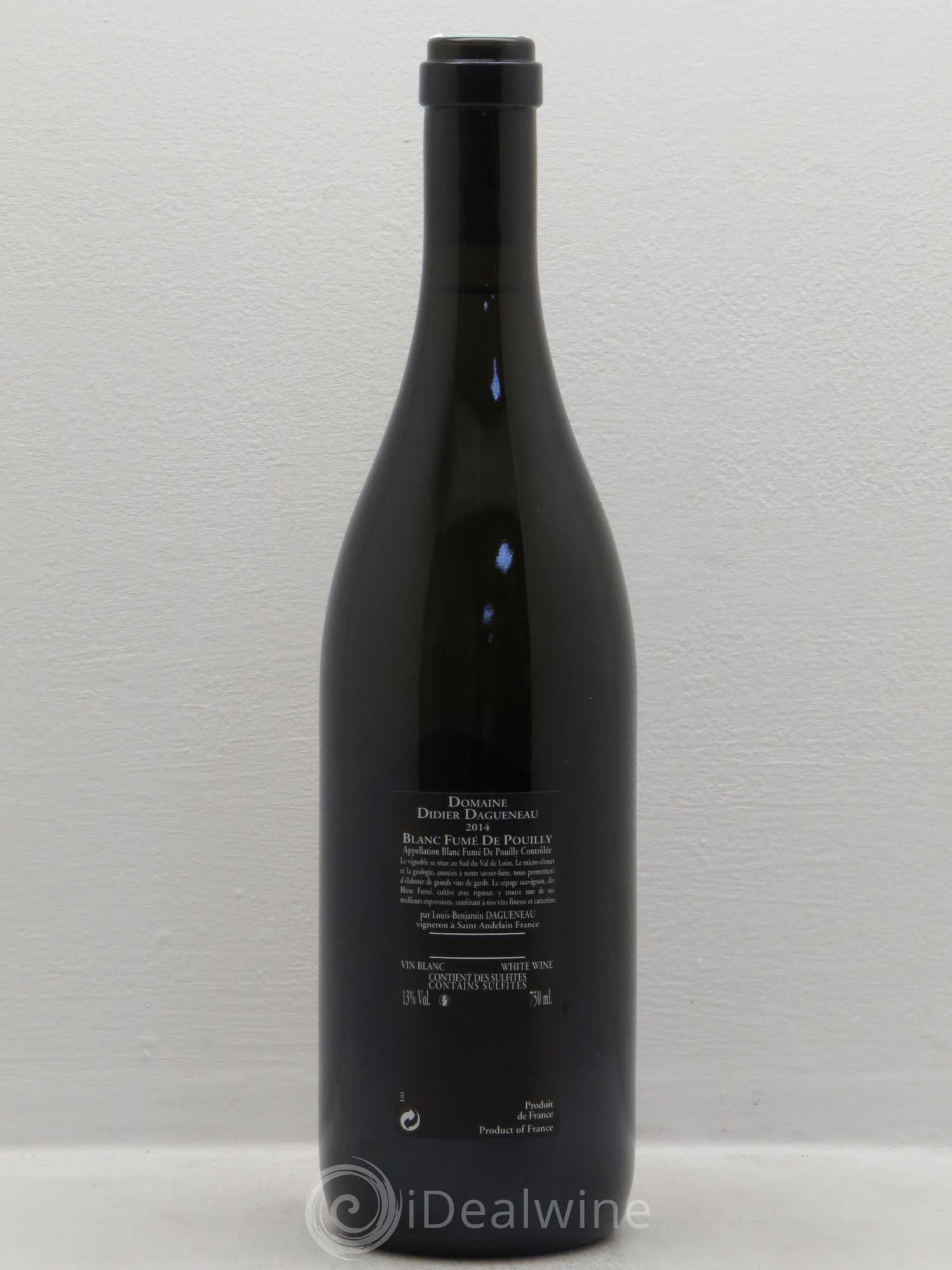 Vin de France (anciennement Pouilly-Fumé) Silex Dagueneau (Domaine Didier - Louis-Benjamin) 2014 - Lot de 1 bouteille - 1