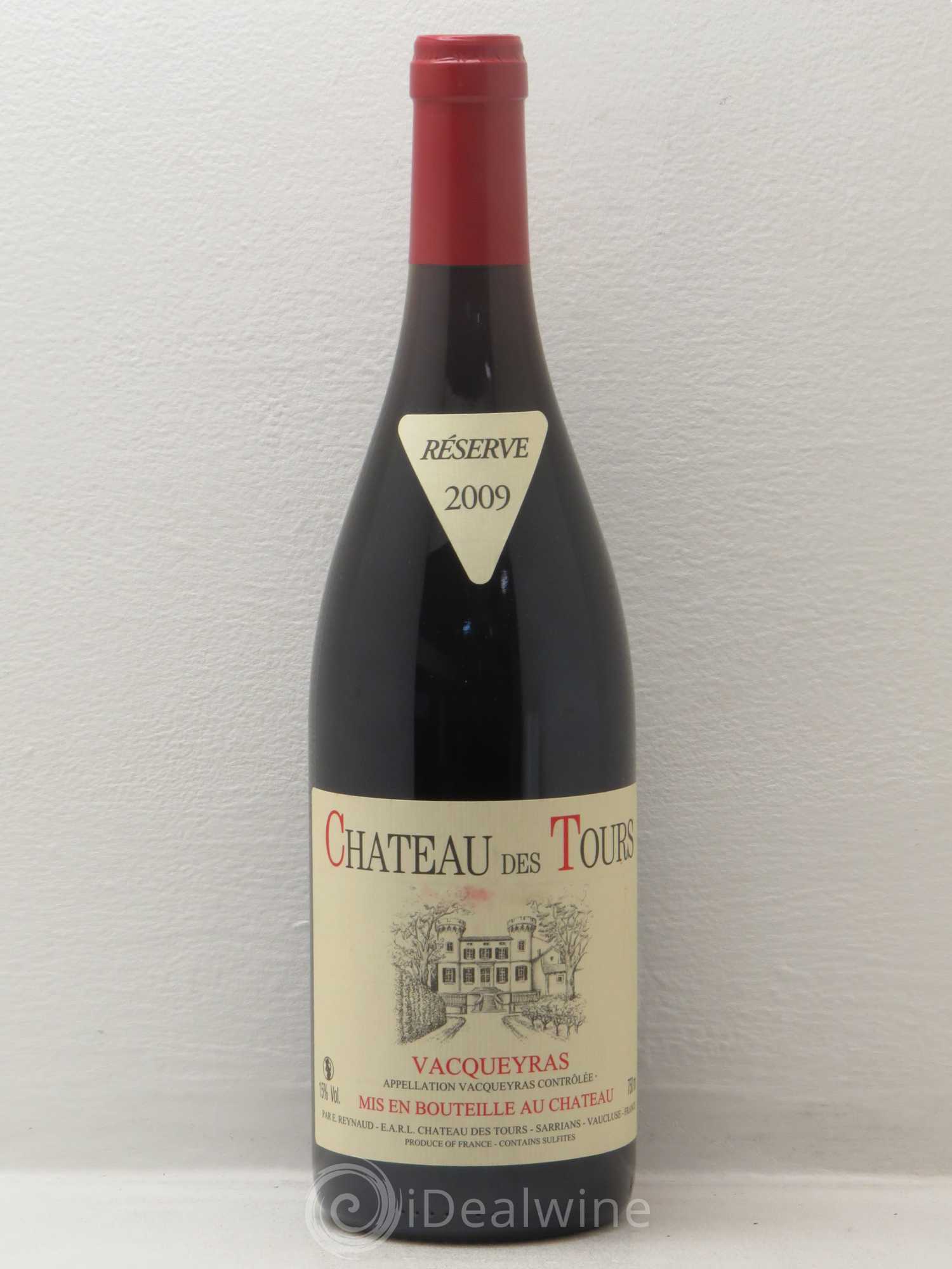 Vacqueyras Château des Tours Emmanuel Reynaud 2009 - Lot de 1 bouteille - 0