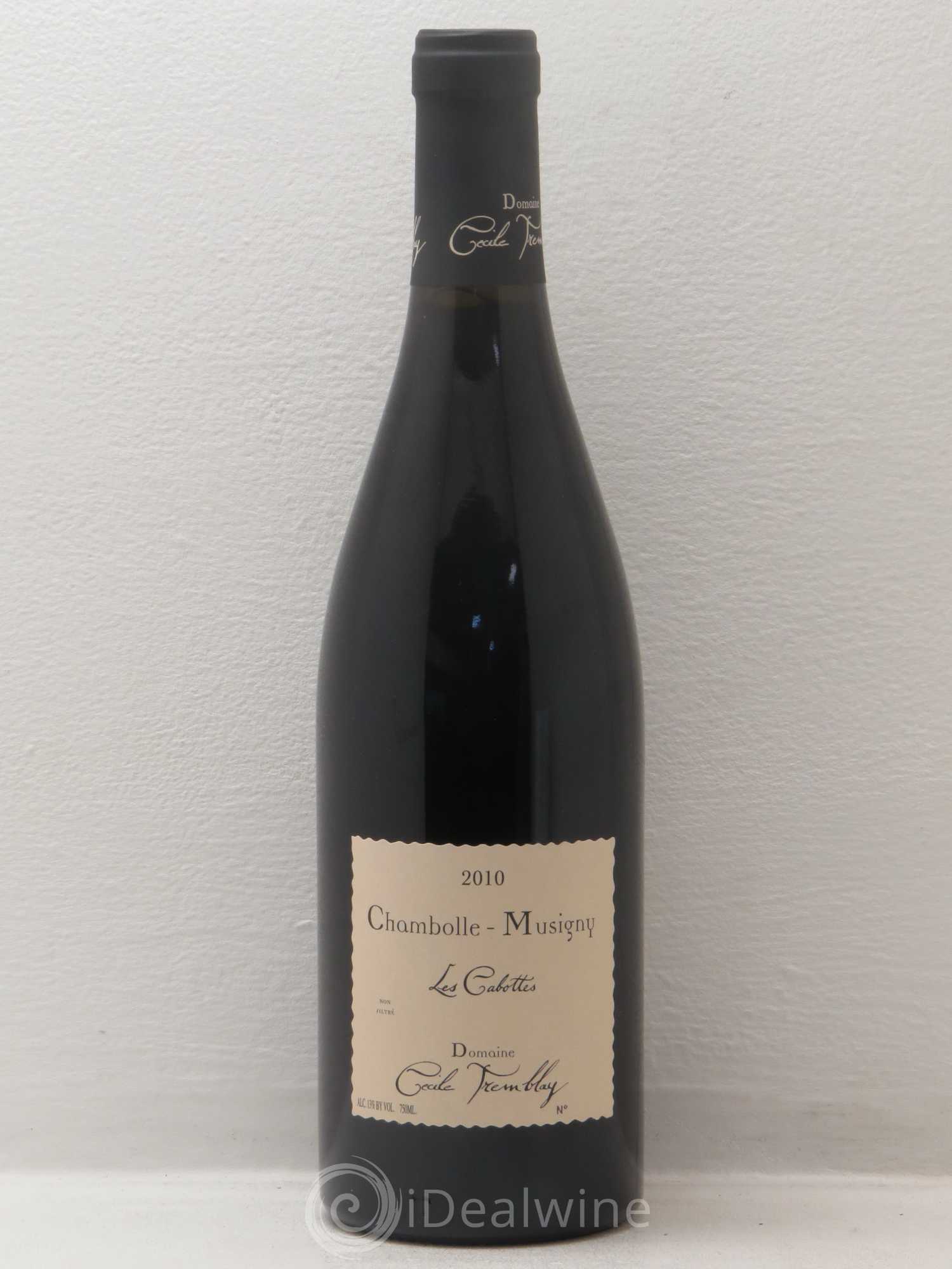 Chambolle-Musigny Les Cabottes Cécile Tremblay 2010 - Lot de 1 bouteille - 0