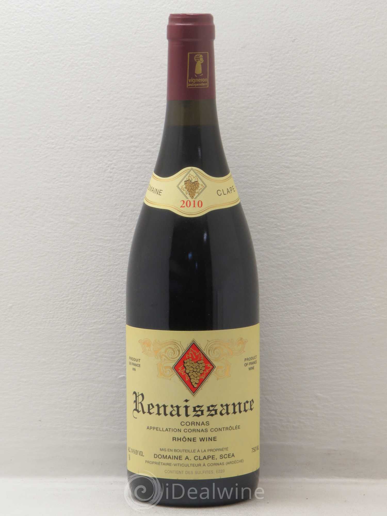 Cornas Renaissance Auguste Clape 2010 - Lot de 1 bouteille - 0