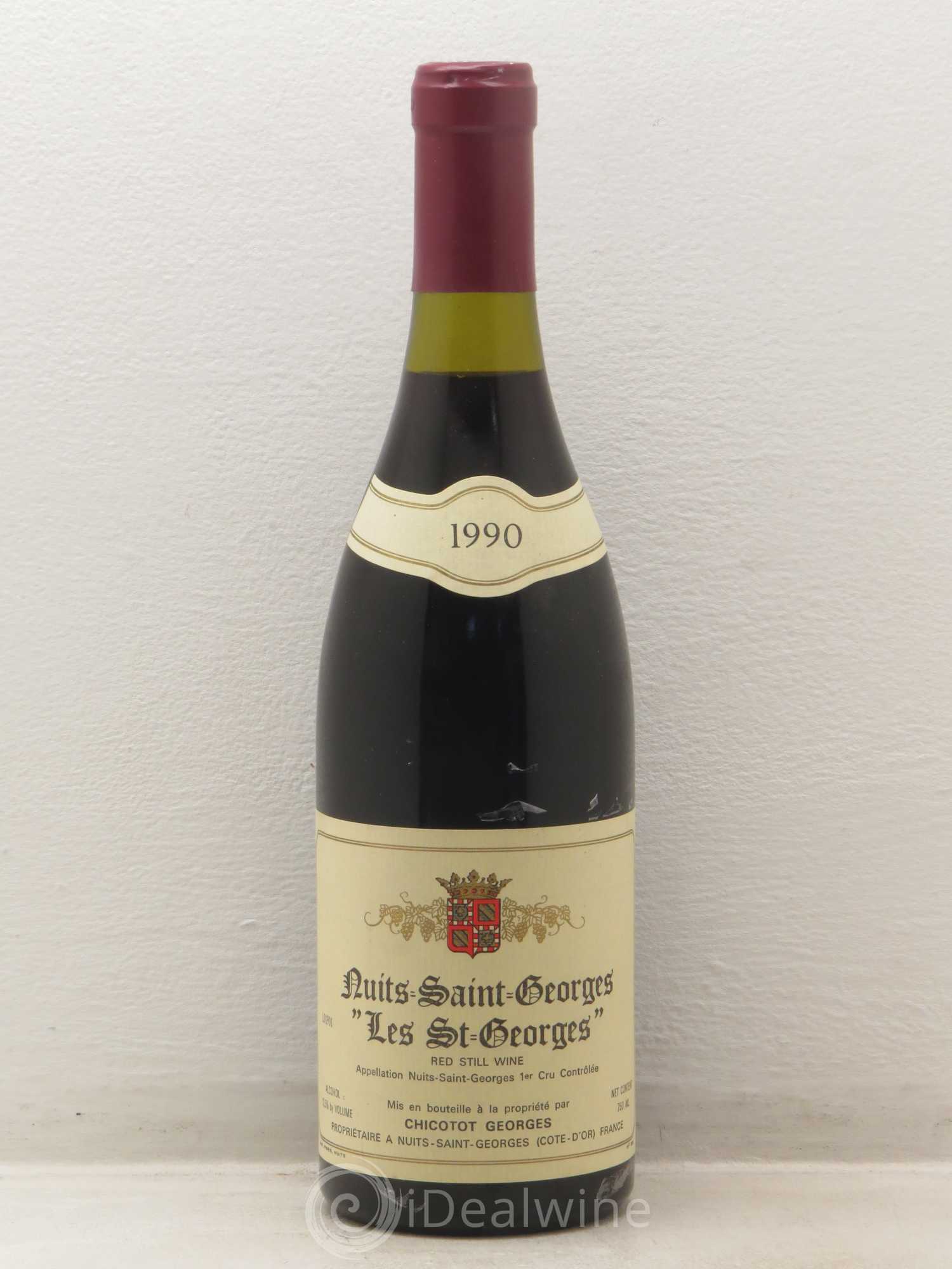 Nuits-Saint-Georges 1er Cru Les Saints Georges Chicotot 1990 - Posten von 1 Flasche - 0