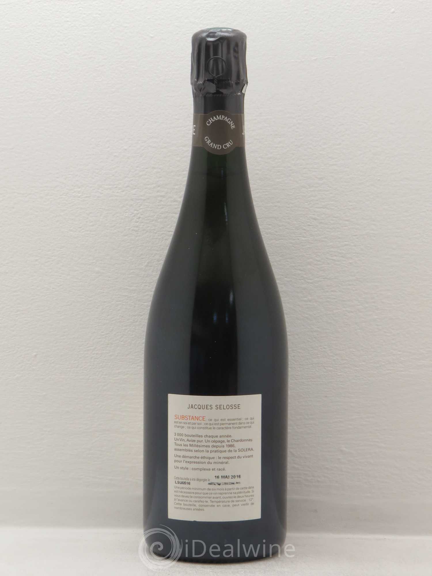Substance Jacques Selosse Brut Grand Cru Blanc de Blancs - Posten von 1 Flasche - 1