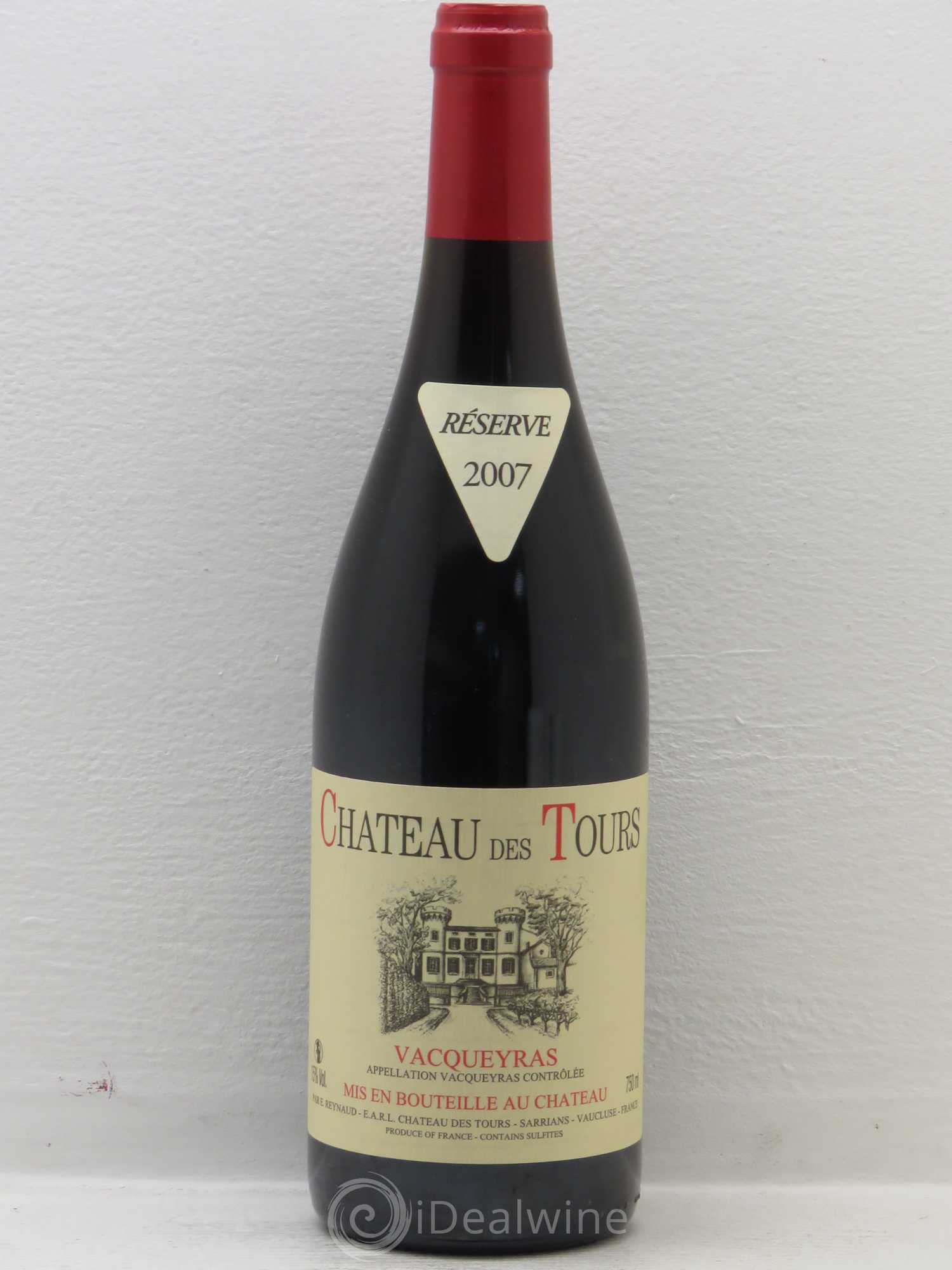 Vacqueyras Château des Tours Emmanuel Reynaud 2007 - Lot de 1 bouteille - 0