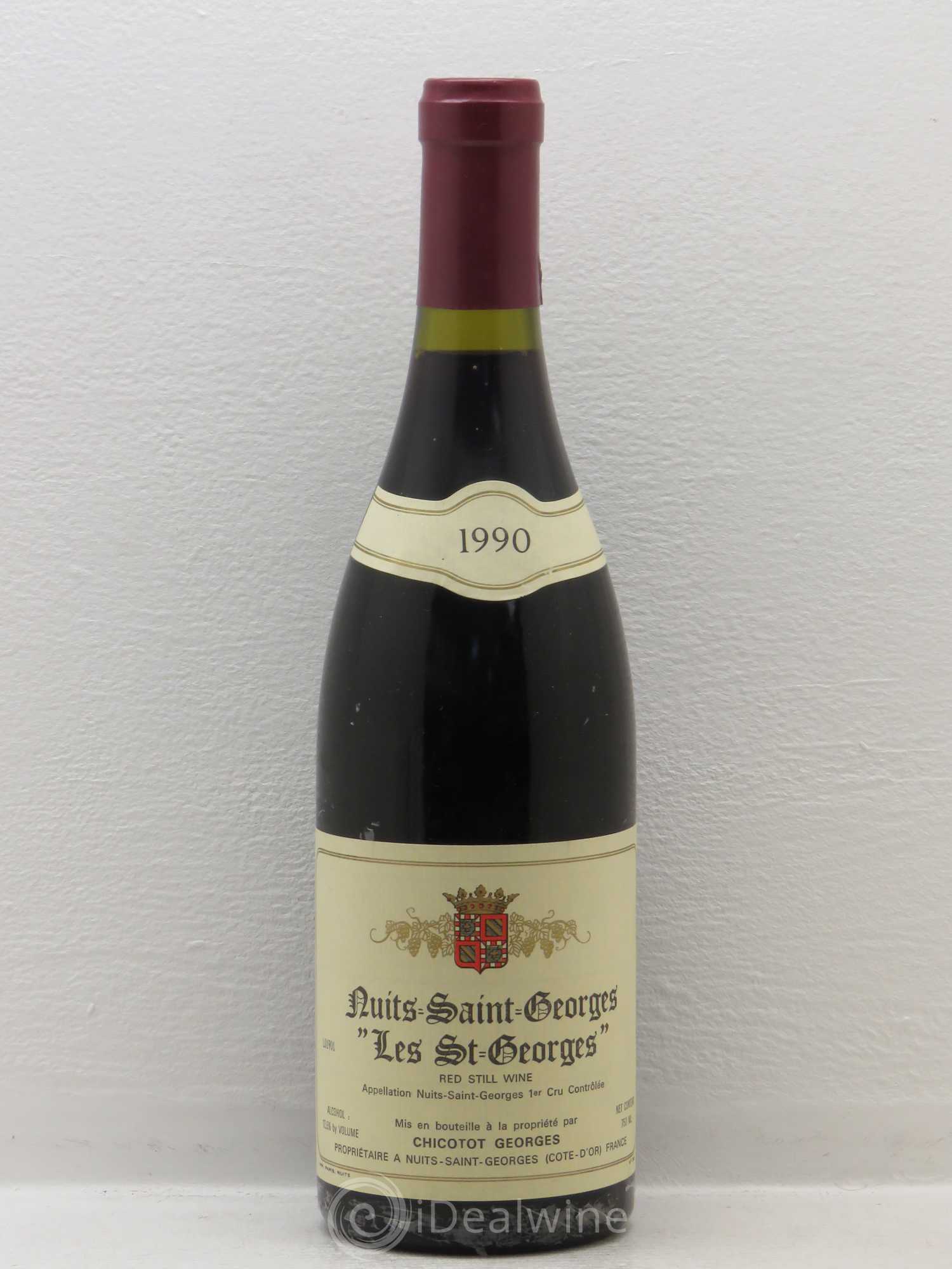 Nuits-Saint-Georges 1er Cru Chicotot Les Saints Georges 1990 - Posten von 1 Flasche - 0