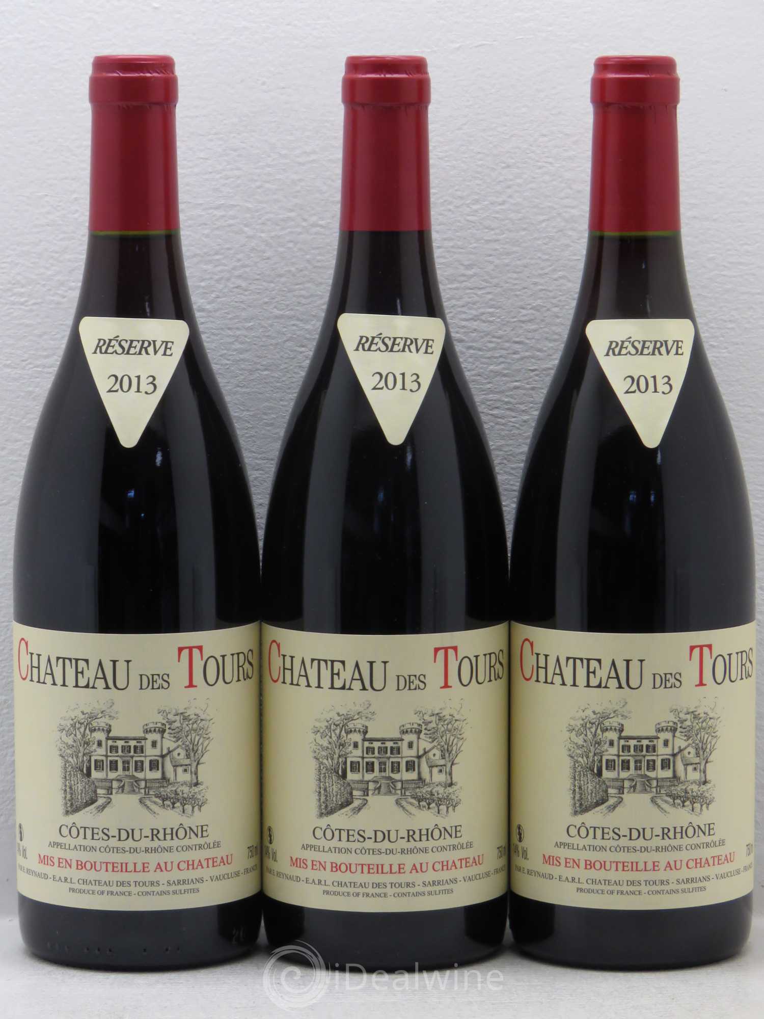 Côtes-du-Rhône Château des Tours Emmanuel Reynaud 2013 - Lot de 3 bouteilles - 0