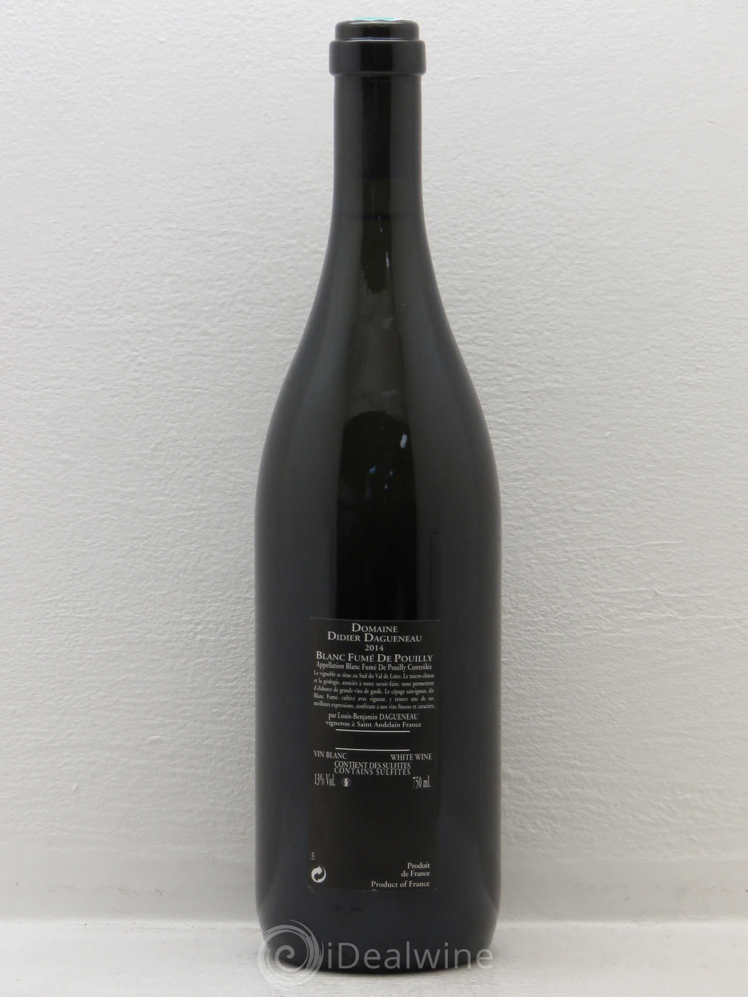Vin de France (anciennement Pouilly-Fumé) Silex Dagueneau (Domaine Didier - Louis-Benjamin) 2014 - Lot de 1 bouteille - 1
