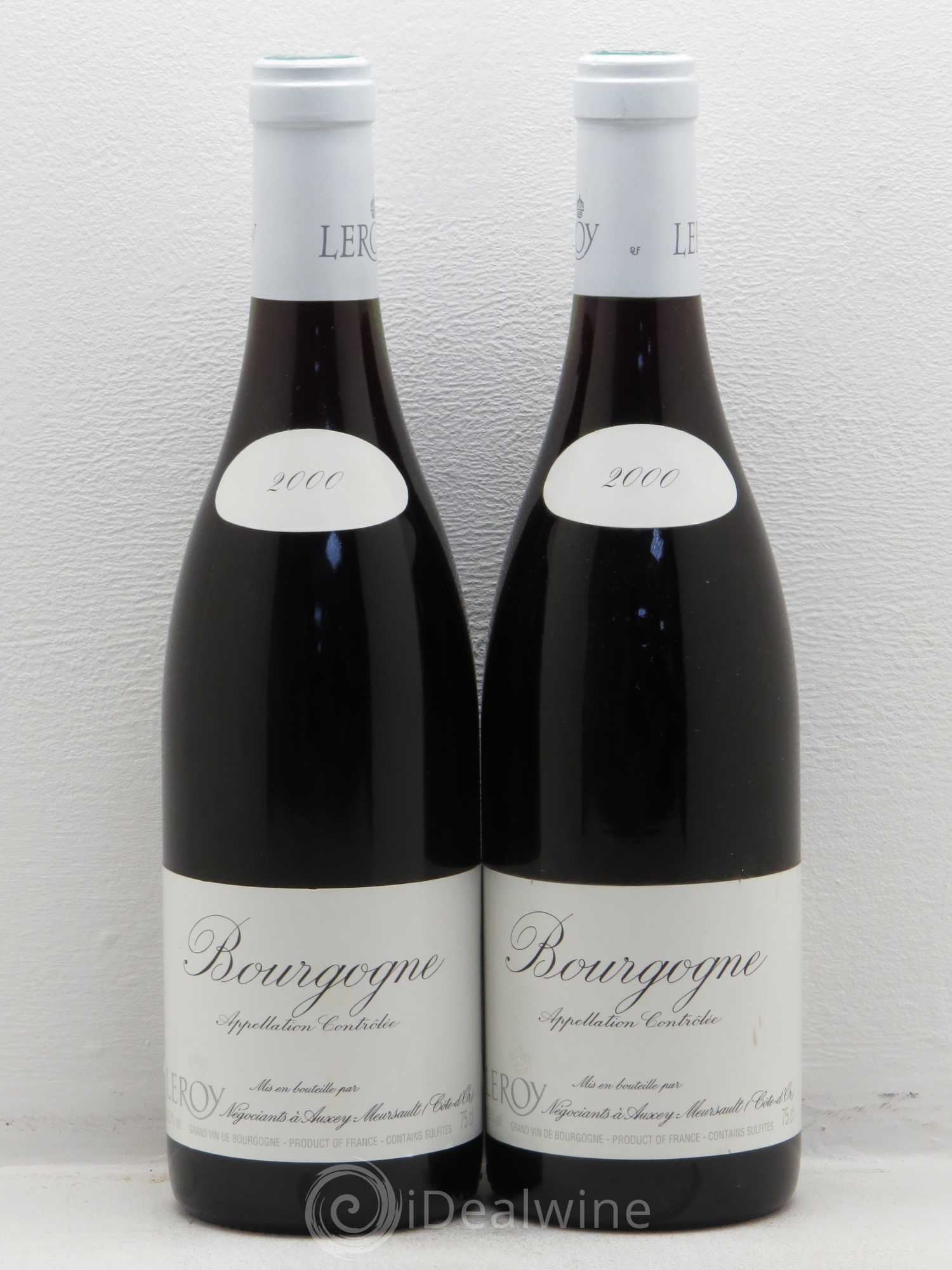 Bourgogne Leroy SA 2000 - Lot de 2 bouteilles - 0