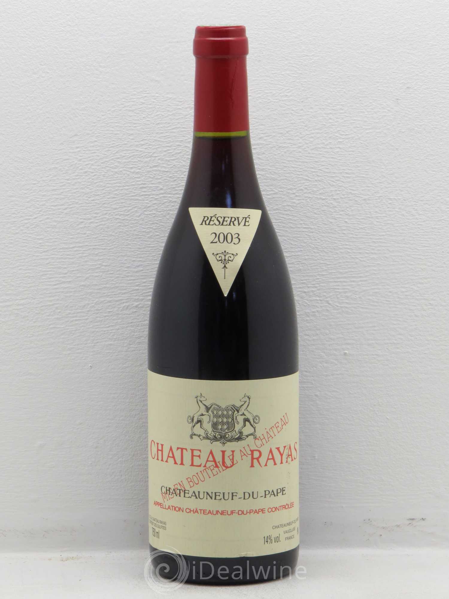 Châteauneuf-du-Pape Château Rayas Emmanuel Reynaud 2003 - Lot de 1 bouteille - 0