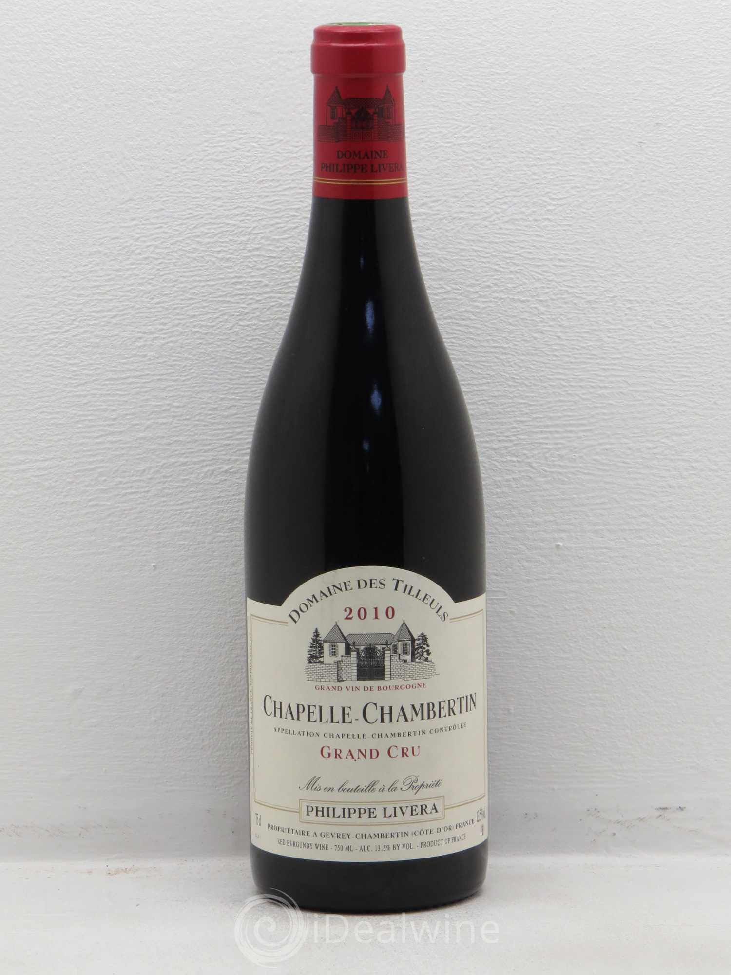 Chapelle-Chambertin Grand Cru Tilleuls (Domaine des) - Philippe Livera 2010 - Lot de 1 bouteille - 0