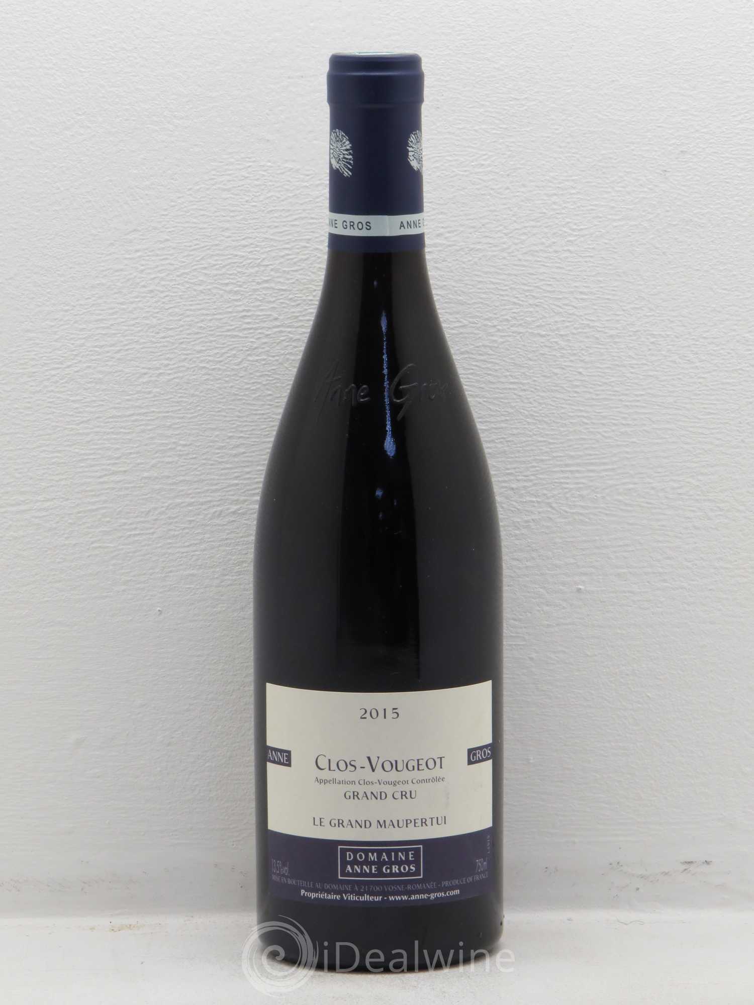 Clos de Vougeot Grand Cru Le Grand Maupertui Anne Gros 2015 - Lot de 1 bouteille - 0