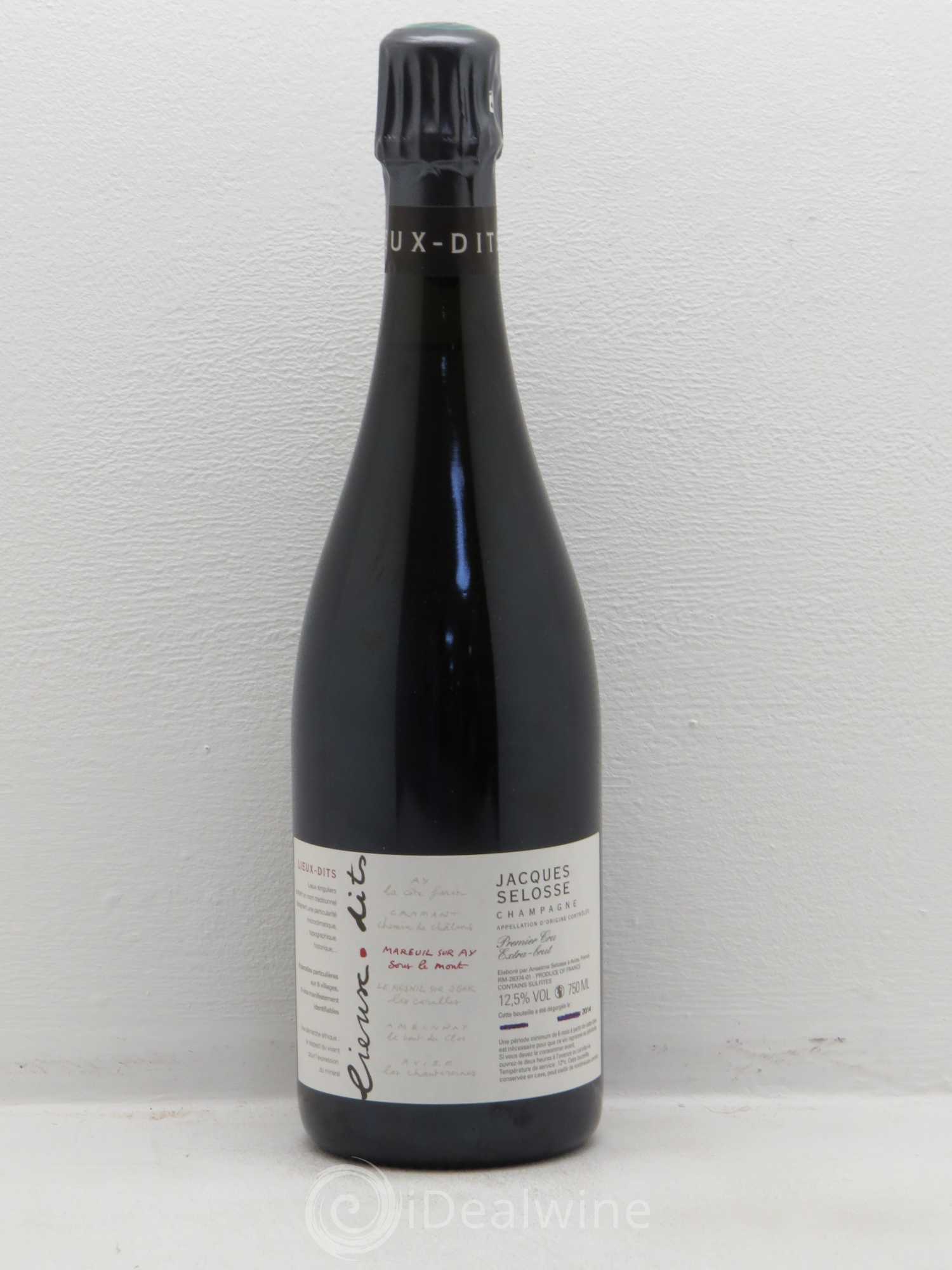 Mareuil sur Ay Sous le Mont Extra-Brut Jacques Selosse - Lot de 1 bouteille - 0