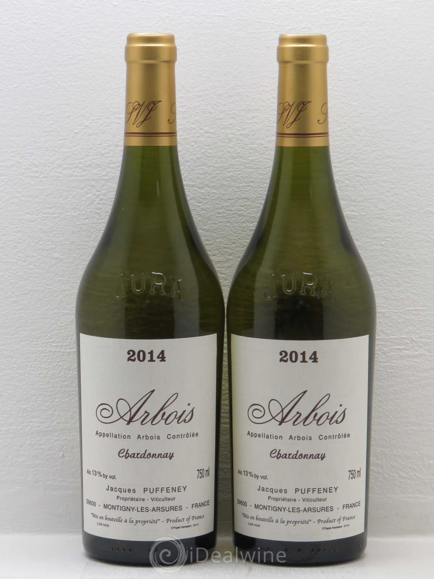 Arbois Chardonnay Puffeney 2014 - Posten von 2 Flaschen - 0