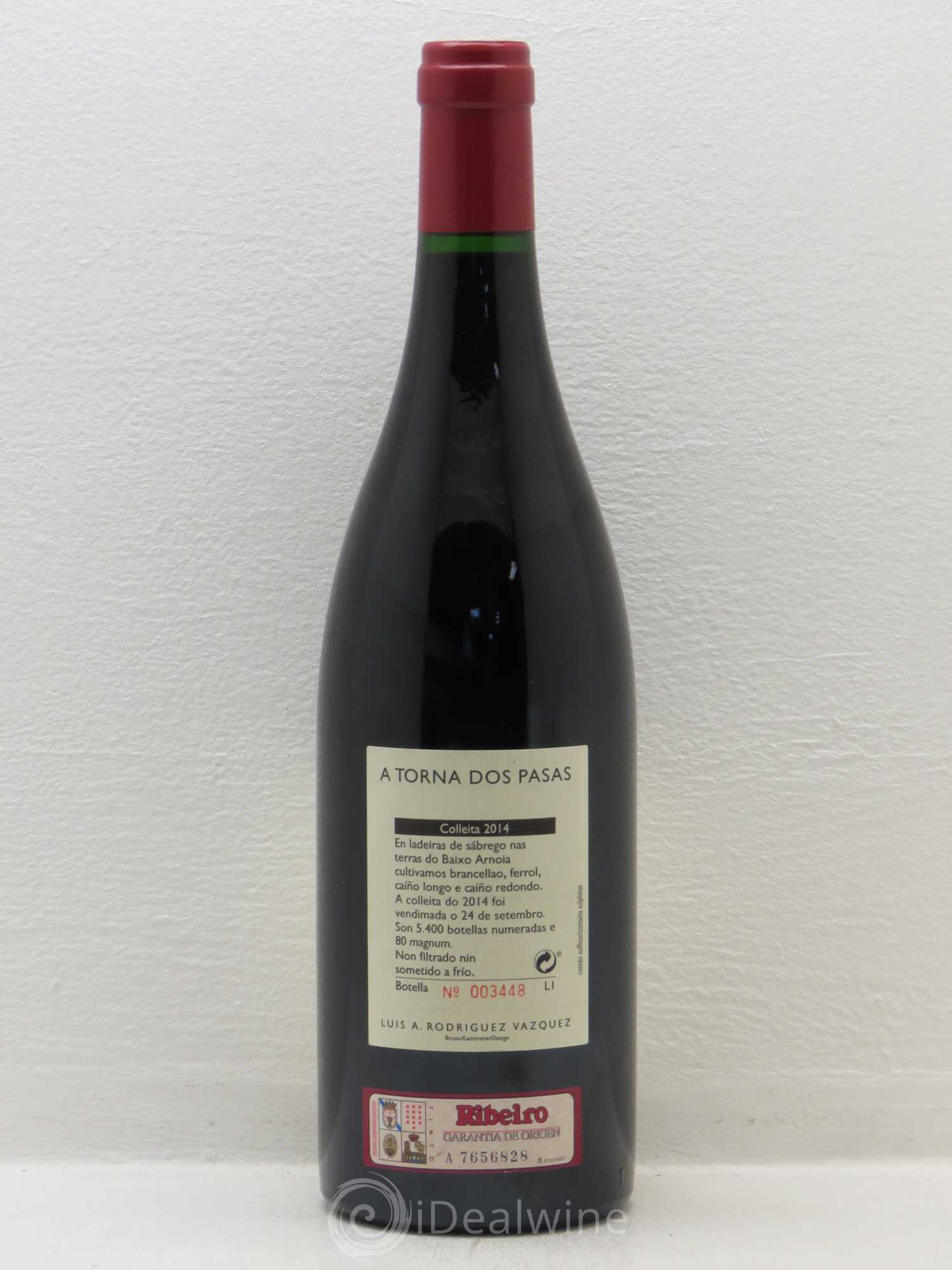 Espagne Luis A. Rodrigues Vasquez - Ribeiro Atorna Dos Pasas 2014 - Posten von 1 Flasche - 1