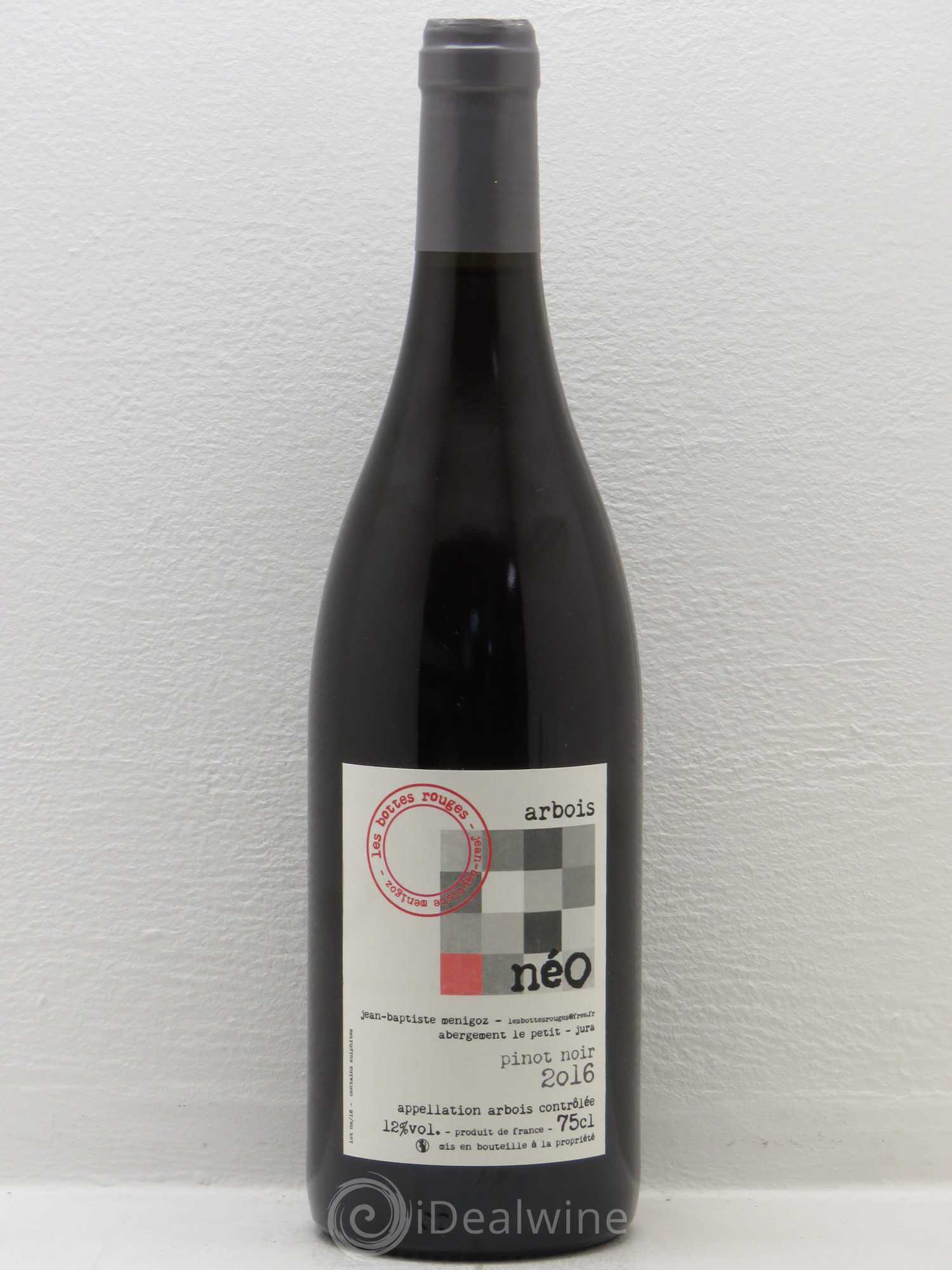 Pinot Noir Les Bottes Rouges B. Menigoz 2016 - Lot of 1 bottle - 0