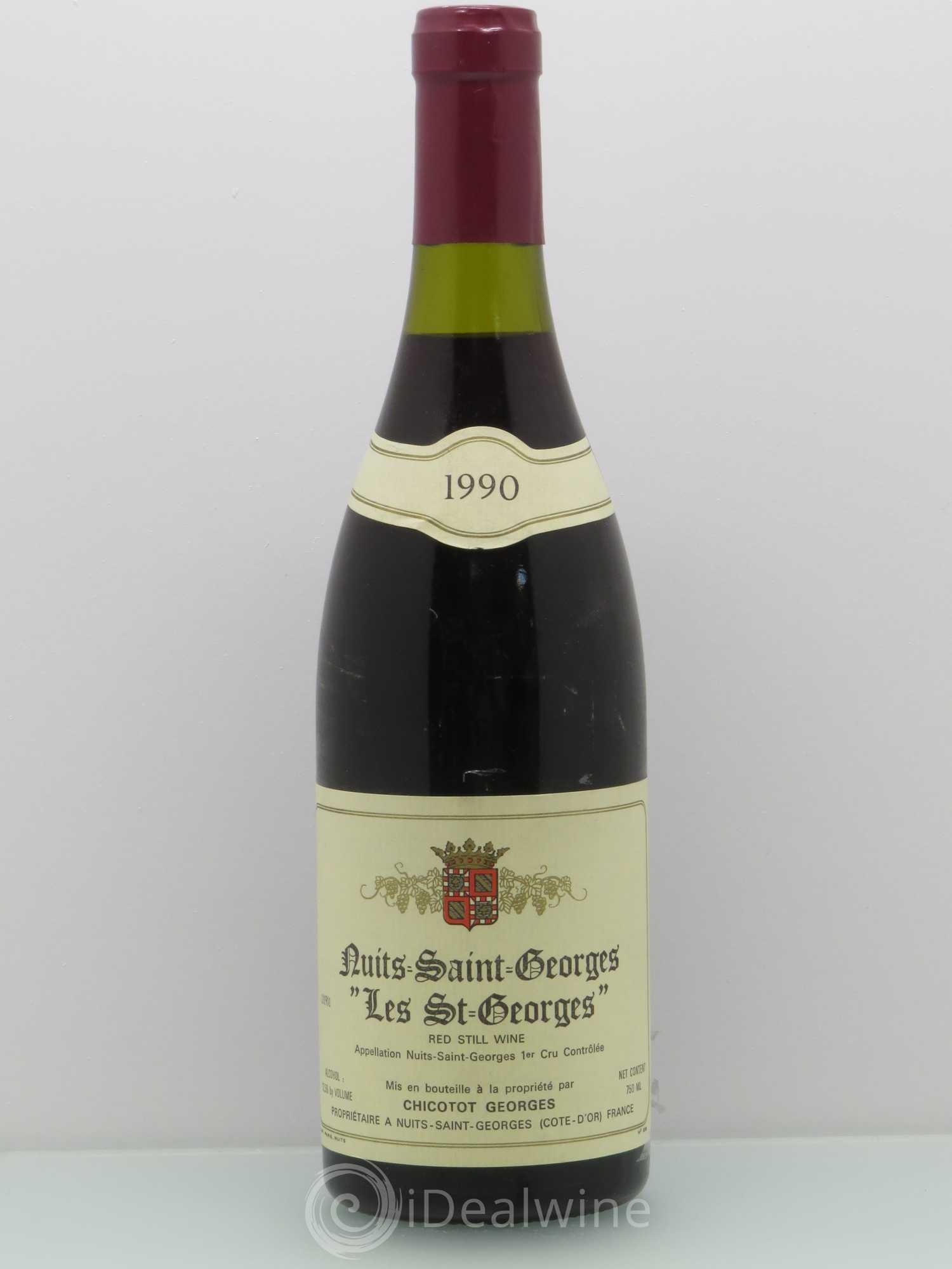 Nuits-Saint-Georges 1er Cru Les Saints Georges - George Chicotot 1990 - Posten von 1 Flasche - 0