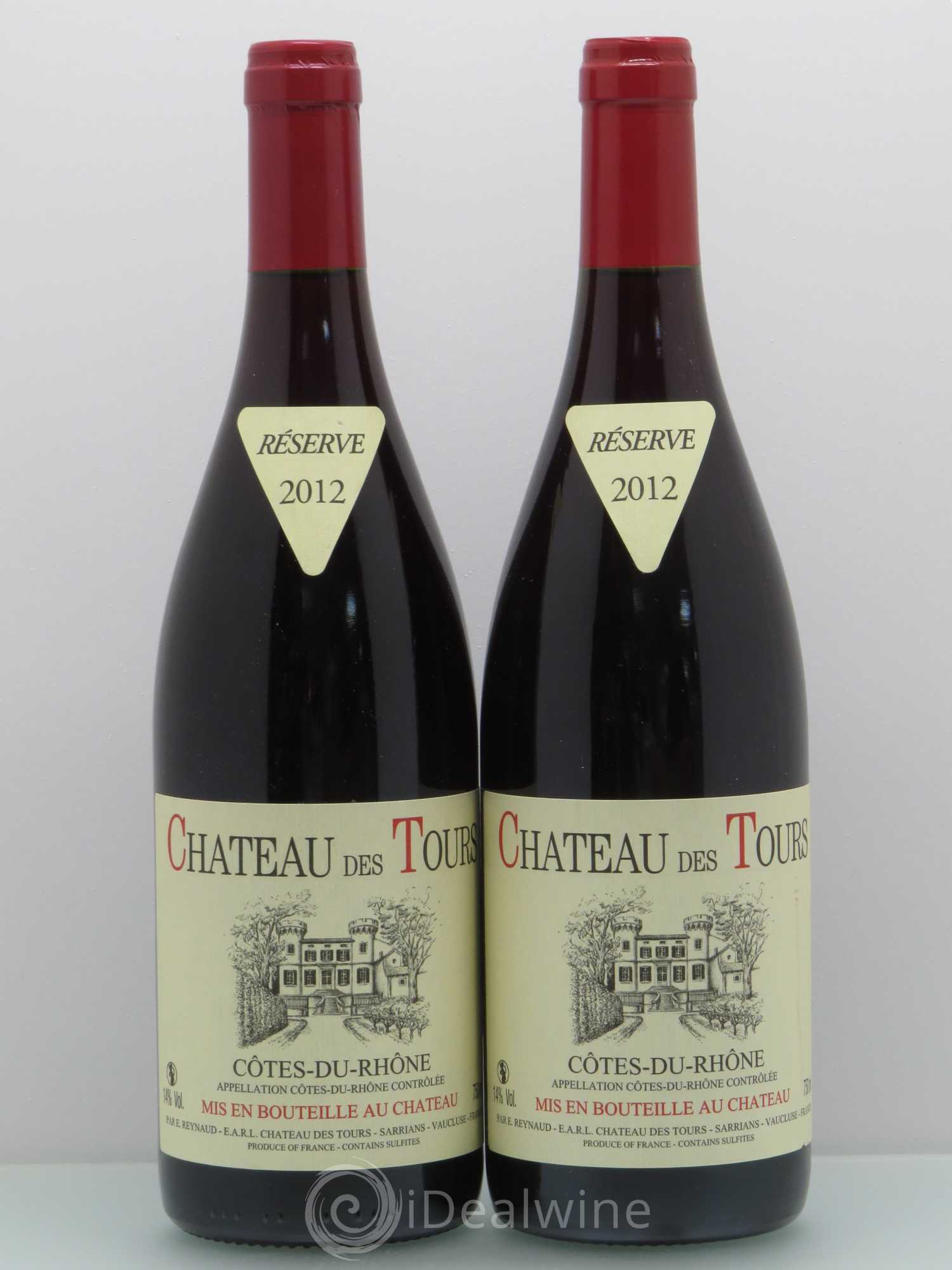 Côtes-du-Rhône Château des Tours Emmanuel Reynaud 2012 - Lot de 2 bouteilles - 0