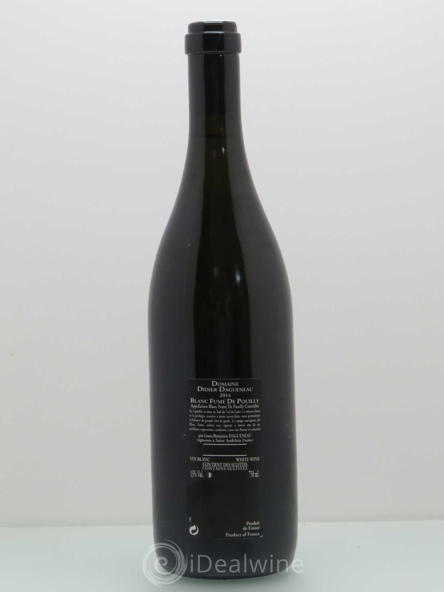 Vin de France (anciennement Pouilly-Fumé) Silex Dagueneau (Domaine Didier - Louis-Benjamin) 2014 - Lot de 1 bouteille - 1