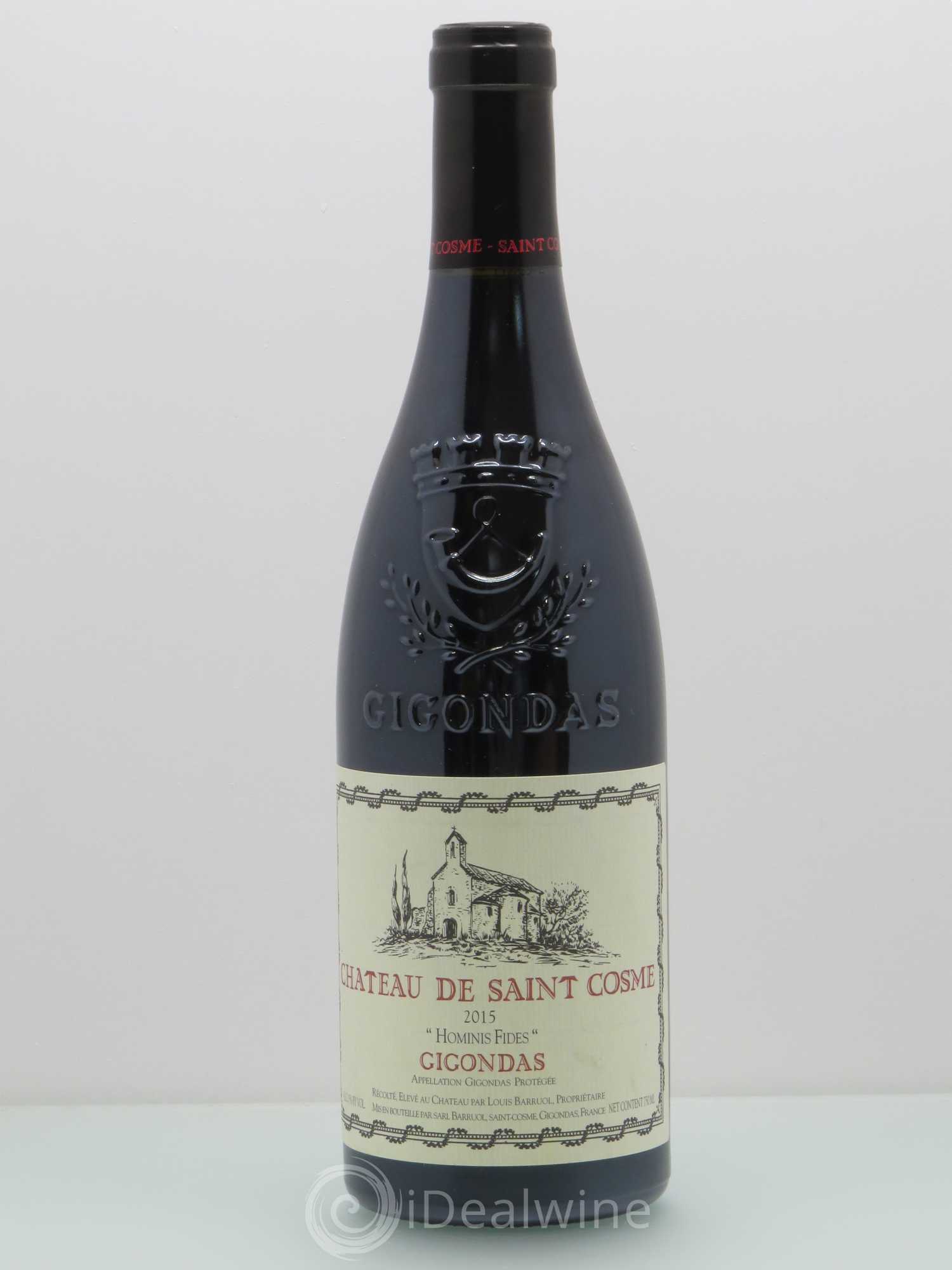 Gigondas Hominis Fides Saint Cosme 2015 - Lot de 1 bouteille - 0