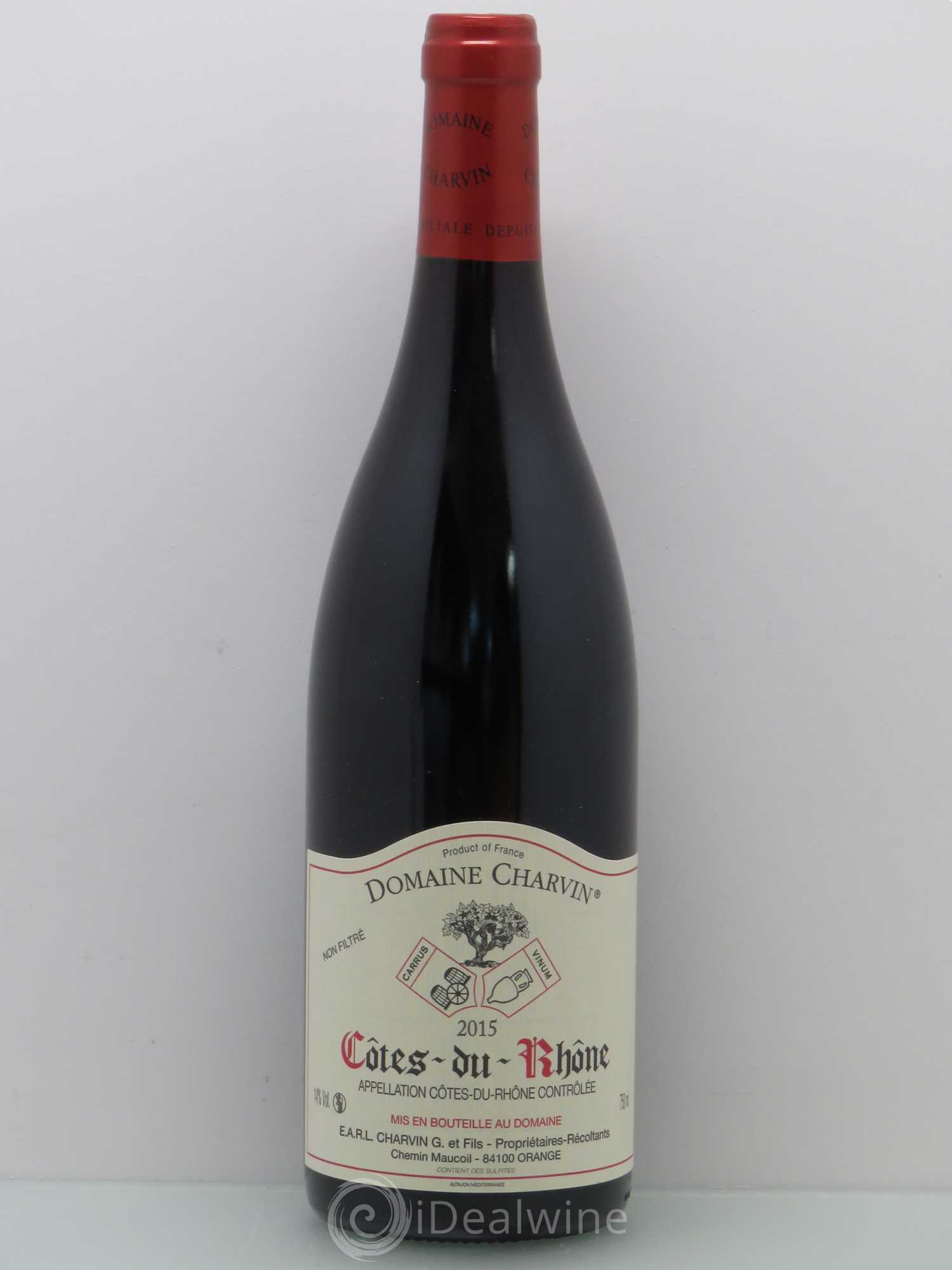 Côtes-du-Rhône Charvin (Domaine) 2015 - Lot de 1 bouteille - 0