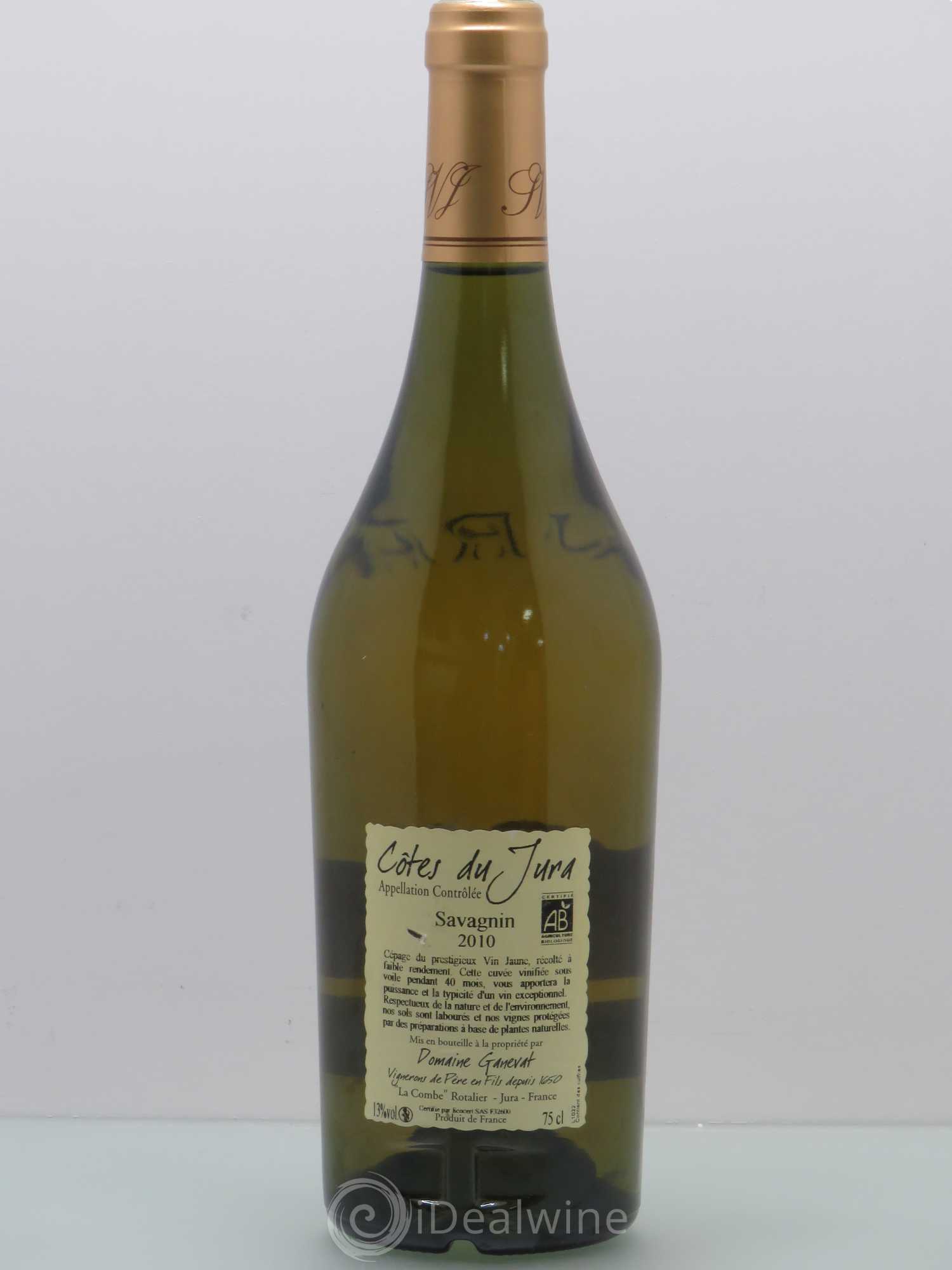 Côtes du Jura Cuvée Prestige Jean-François Ganevat (Domaine) Savagnin 2010 - Lot de 1 bouteille - 1