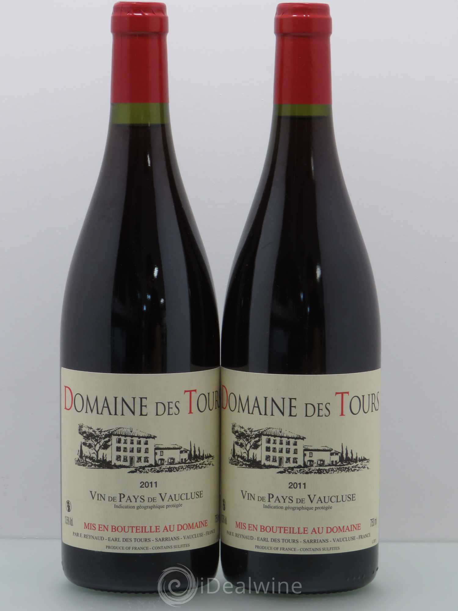 Vaucluse (Vin de Pays de Vaucluse) Domaine des Tours Emmanuel Reynaud 2011 - Lot de 2 bouteilles - 0