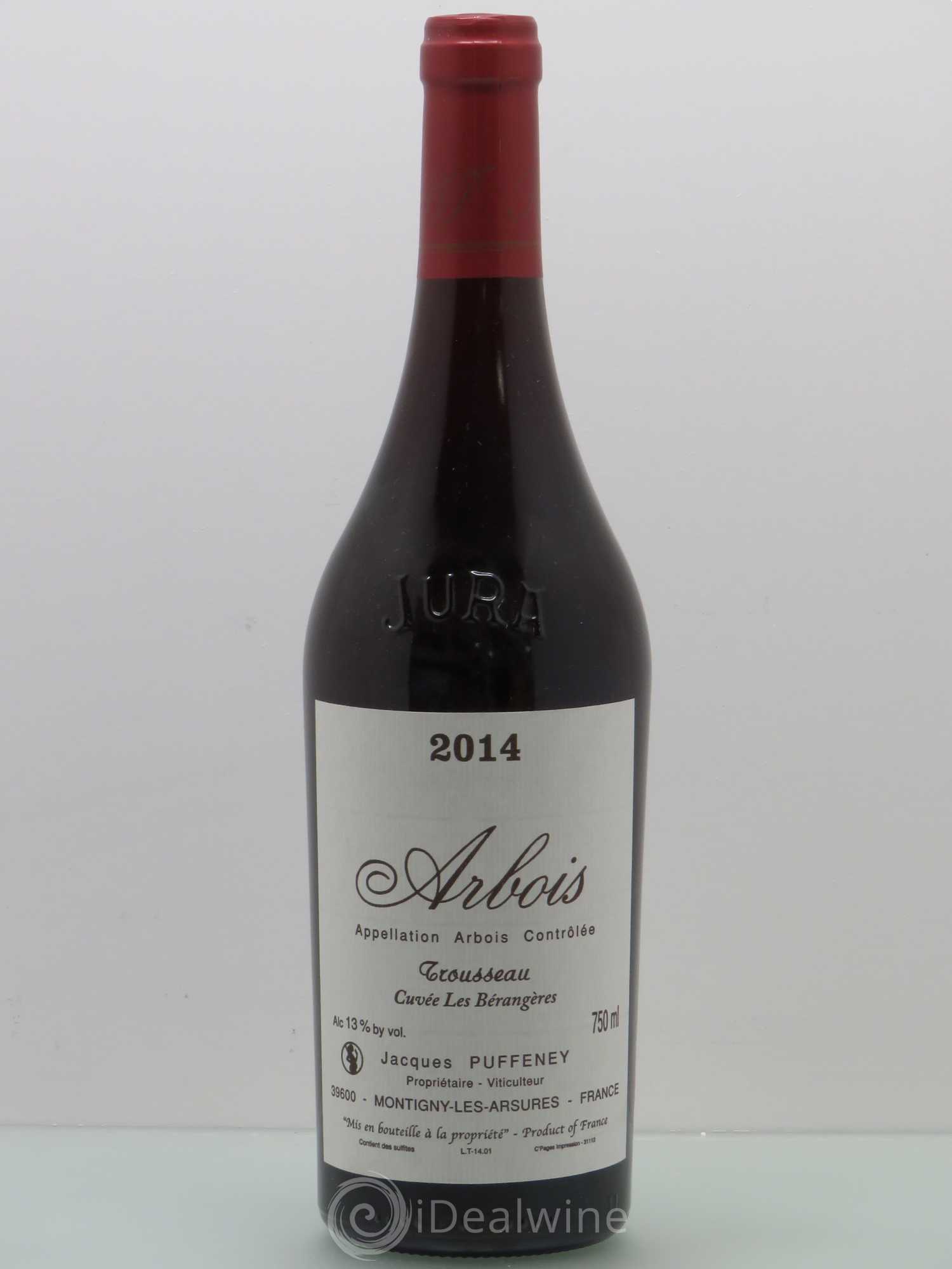 Arbois Puffeney Trousseau Les Berangeres 2014 - Posten von 1 Flasche - 0
