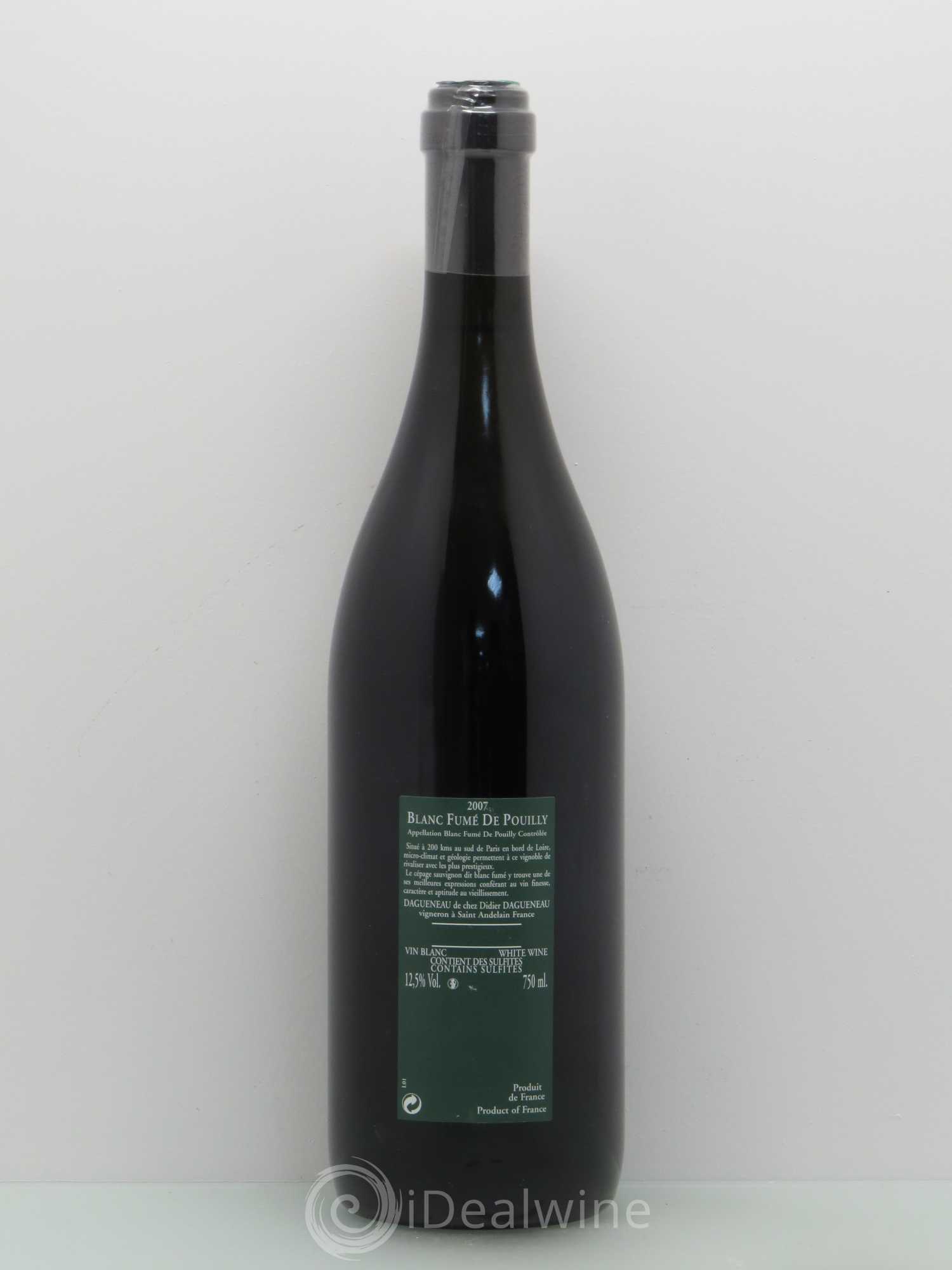 Vin de France (anciennement Pouilly-Fumé) Silex Dagueneau (Domaine Didier - Louis-Benjamin) 2007 - Lot de 1 bouteille - 1