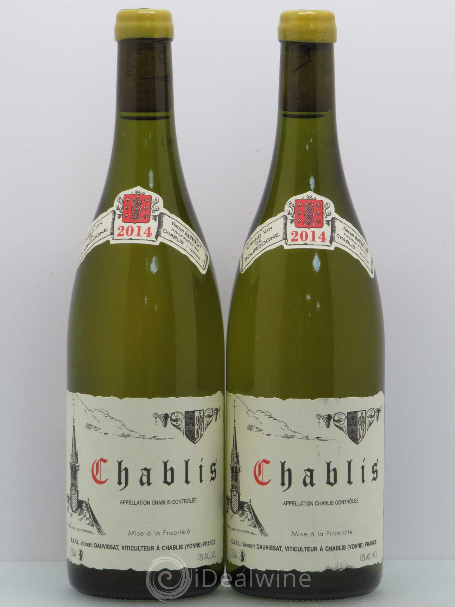 Chablis Vincent Dauvissat (Domaine) 2014 - Lot de 2 bouteilles - 0