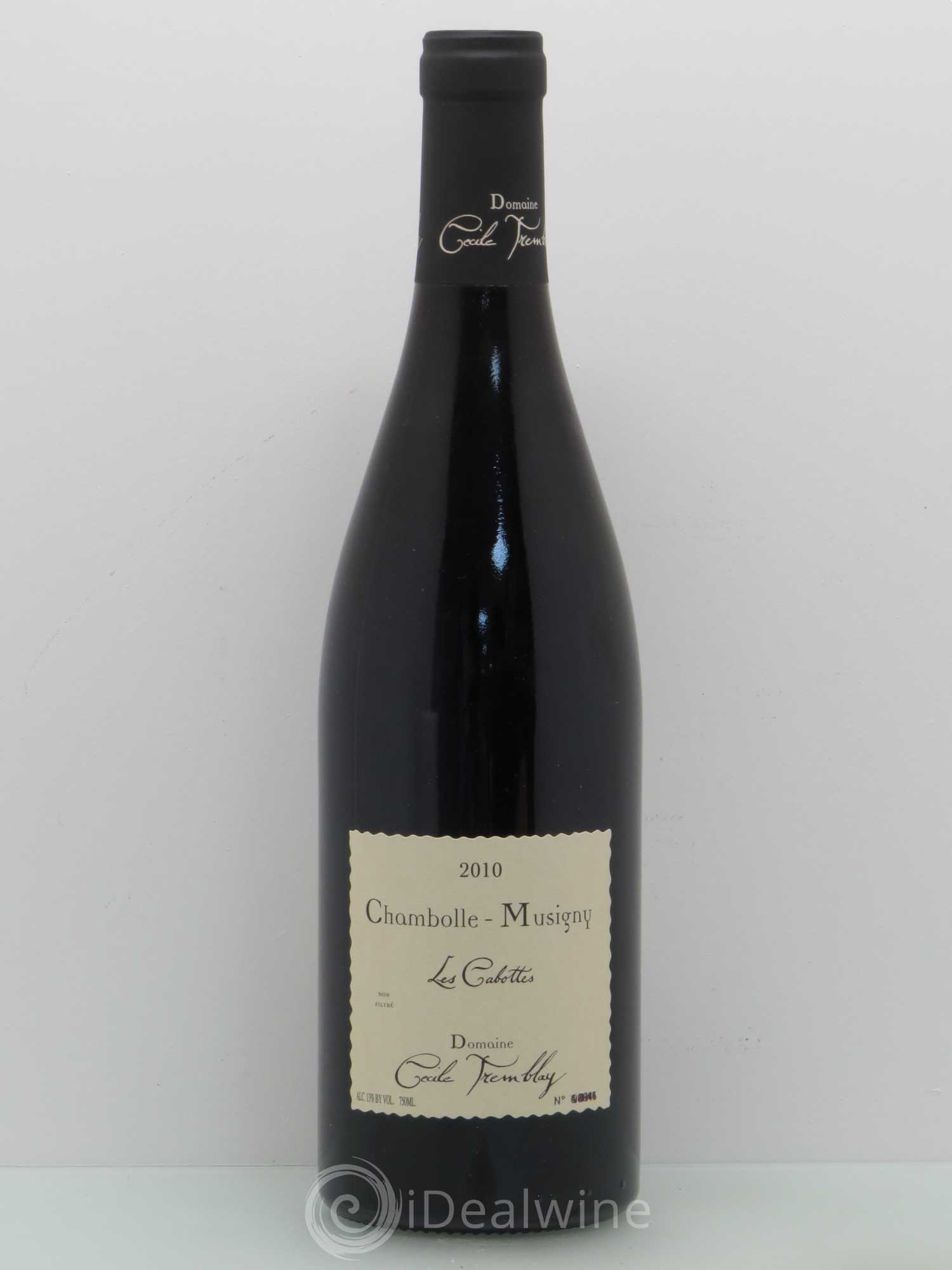 Chambolle-Musigny Les Cabottes Cécile Tremblay 2010 - Lot de 1 bouteille - 0
