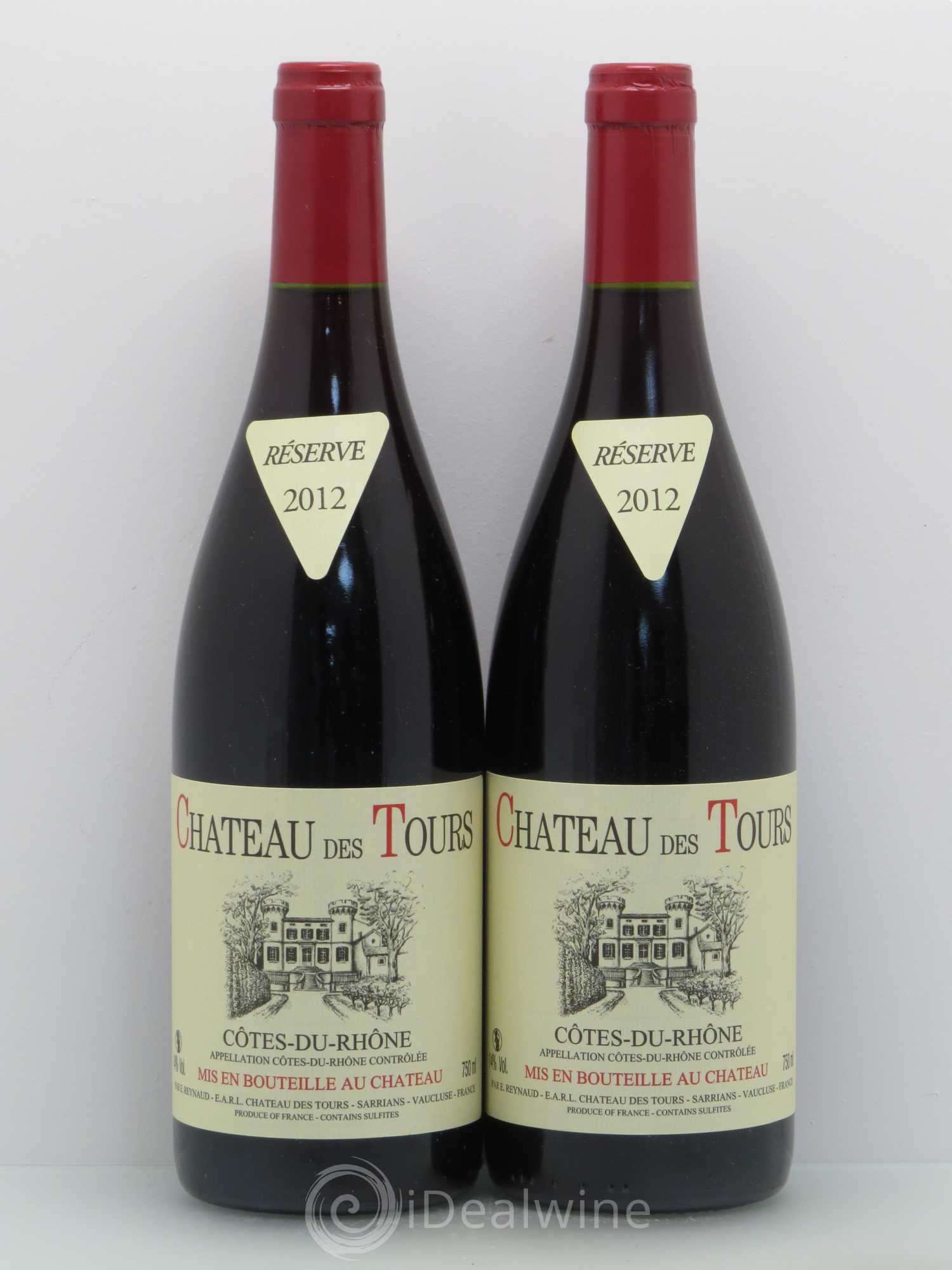 Côtes-du-Rhône Château des Tours Emmanuel Reynaud 2012 - Lot de 2 bouteilles - 0