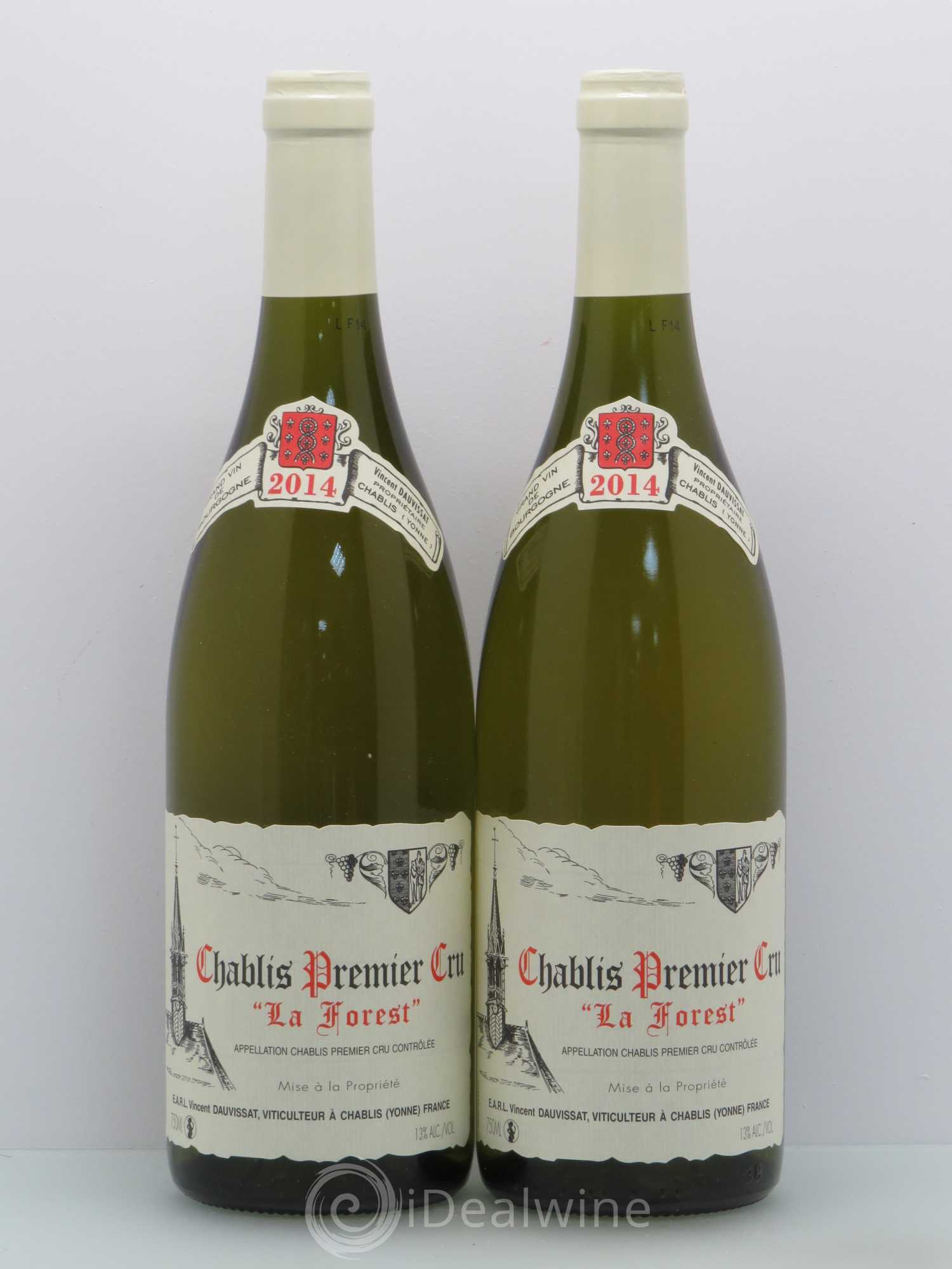 Chablis 1er Cru La Forest Vincent Dauvissat (Domaine) 2014 - Lot de 2 bouteilles - 0
