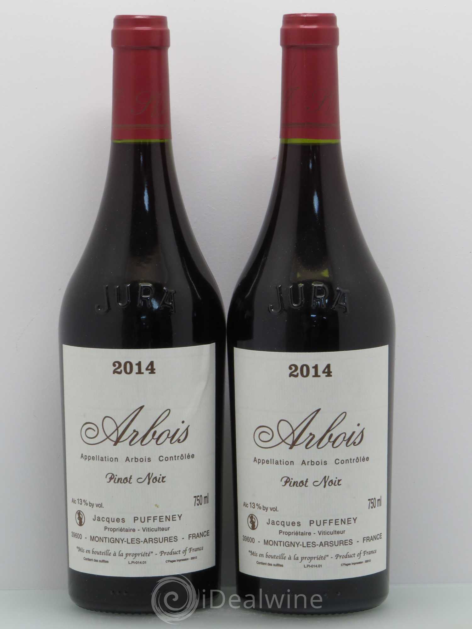 Arbois Pinot Noir Puffeney 2014 - Posten von 2 Flaschen - 0